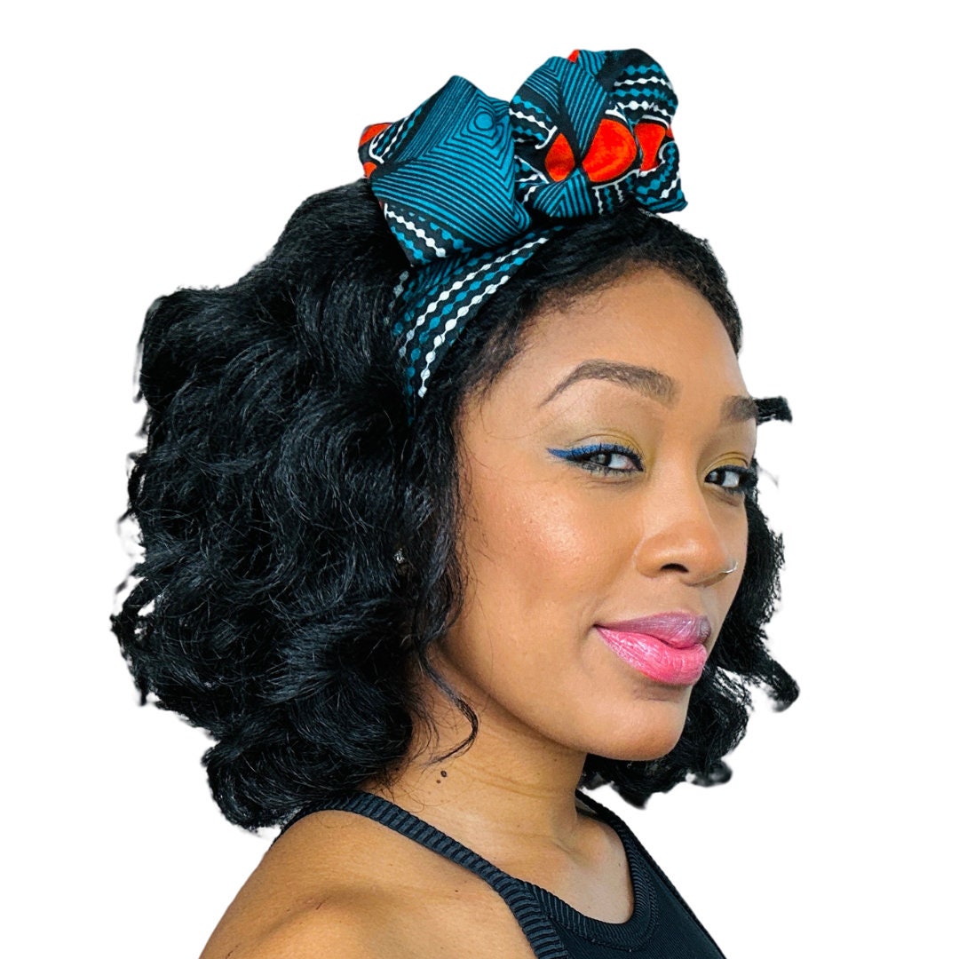 Extra Long Wide Wire Wrap Ankara Print Headband, Wired Headband, African Fabric Head Wrap, Headband for Women, Boho Accessories, Turban