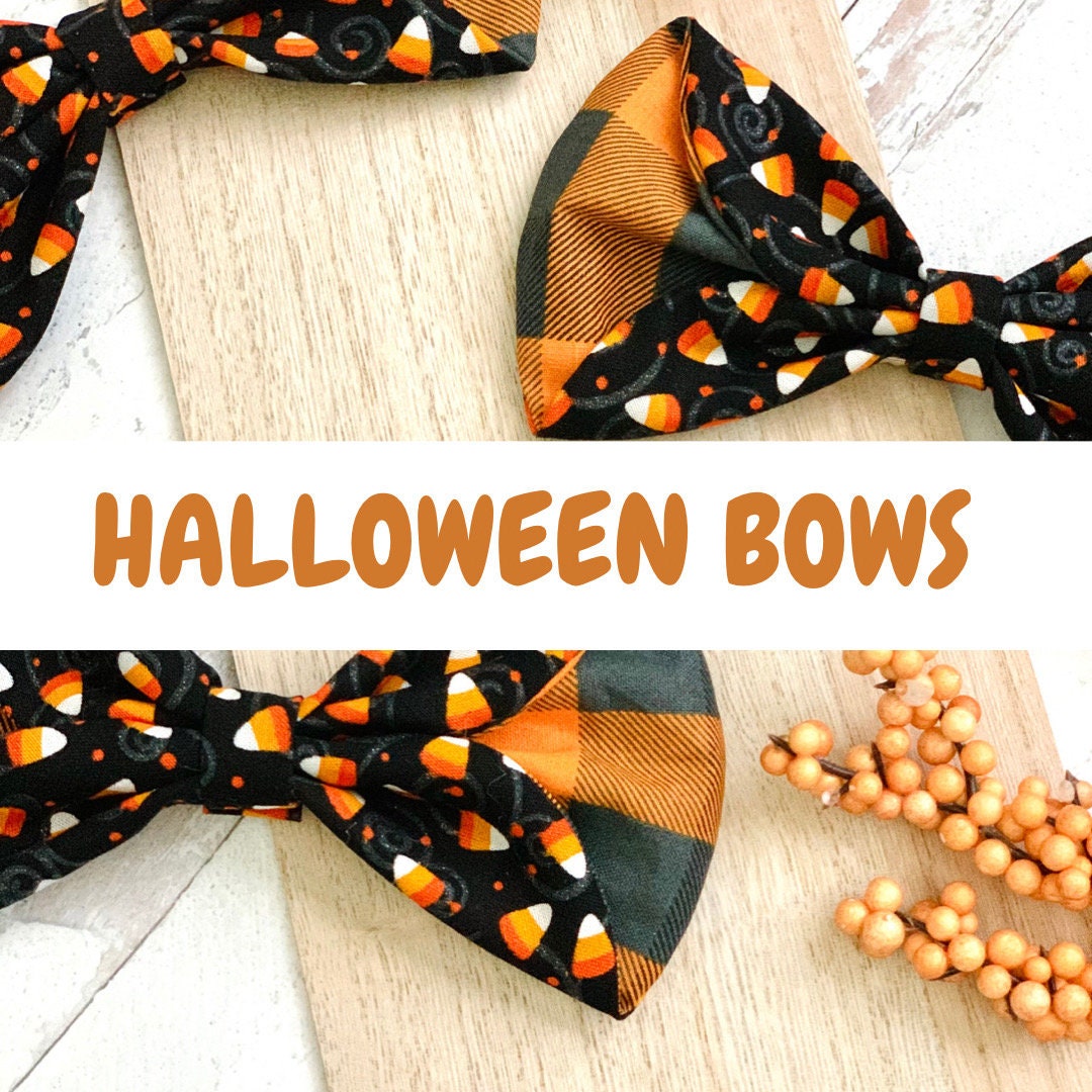 Oversized Halloween Candy Corn Hair Bow, Large Black Orange Statement Hair Clip, Fall Barrette, Halloween Party Hair Piece, Gift For Her