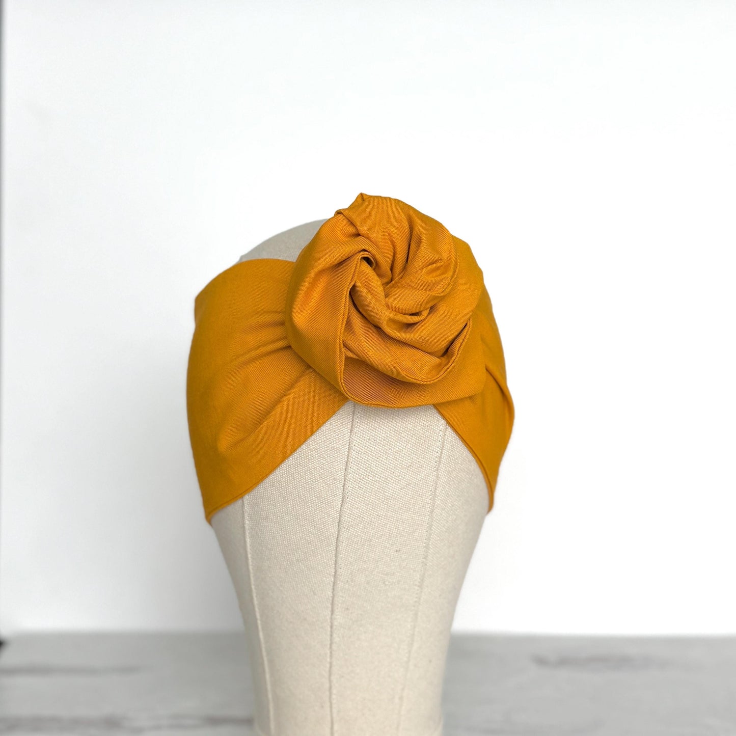 Extra Wide Adjustable Wire Headband, Yellow Wired Head Wrap, Turban, Fashion Hair Accessories for Women