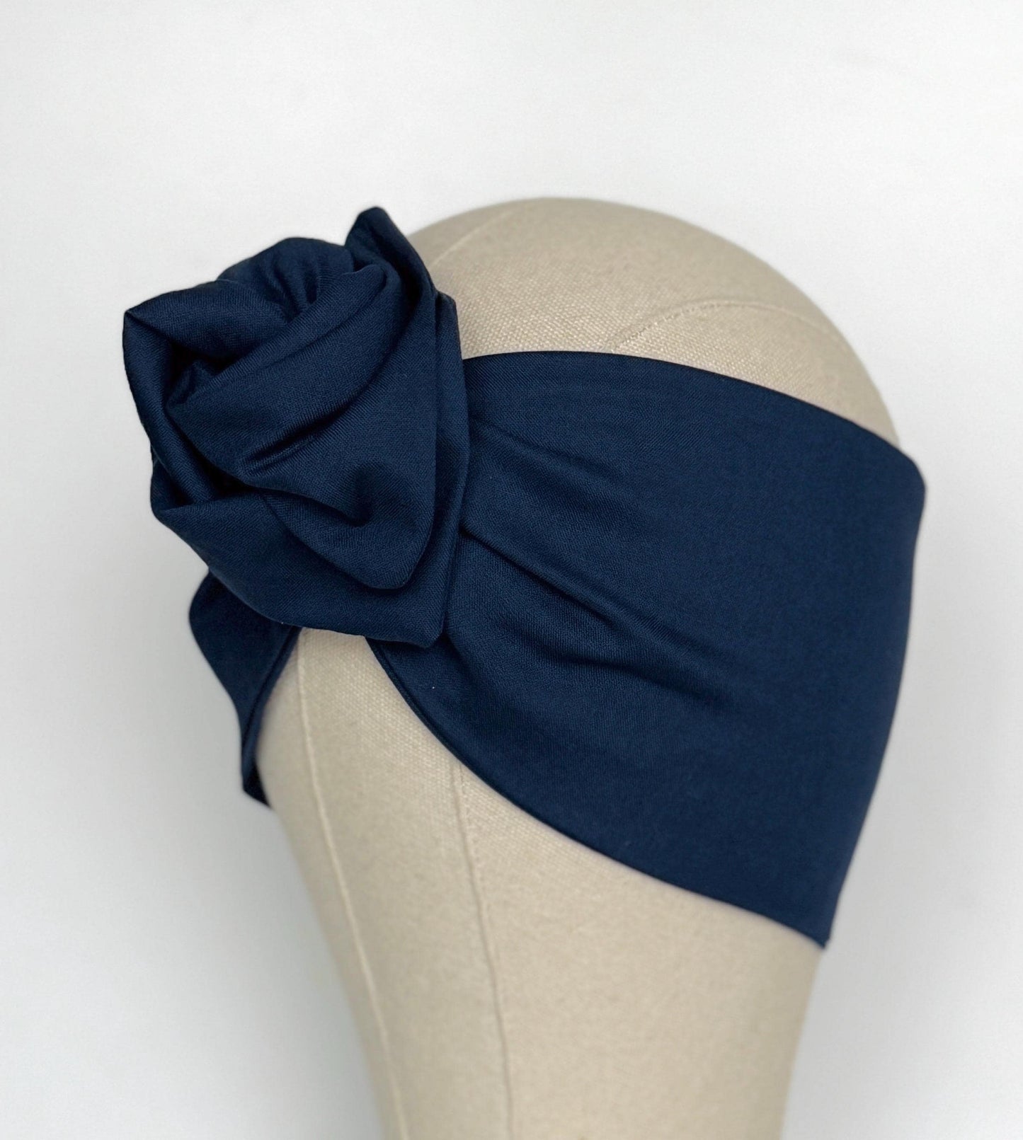 Extra Wide Adjustable Wire Headband, Black White Navy Red Grey Wired Head Wrap, Turban, Fashion Hair Accessories for Women