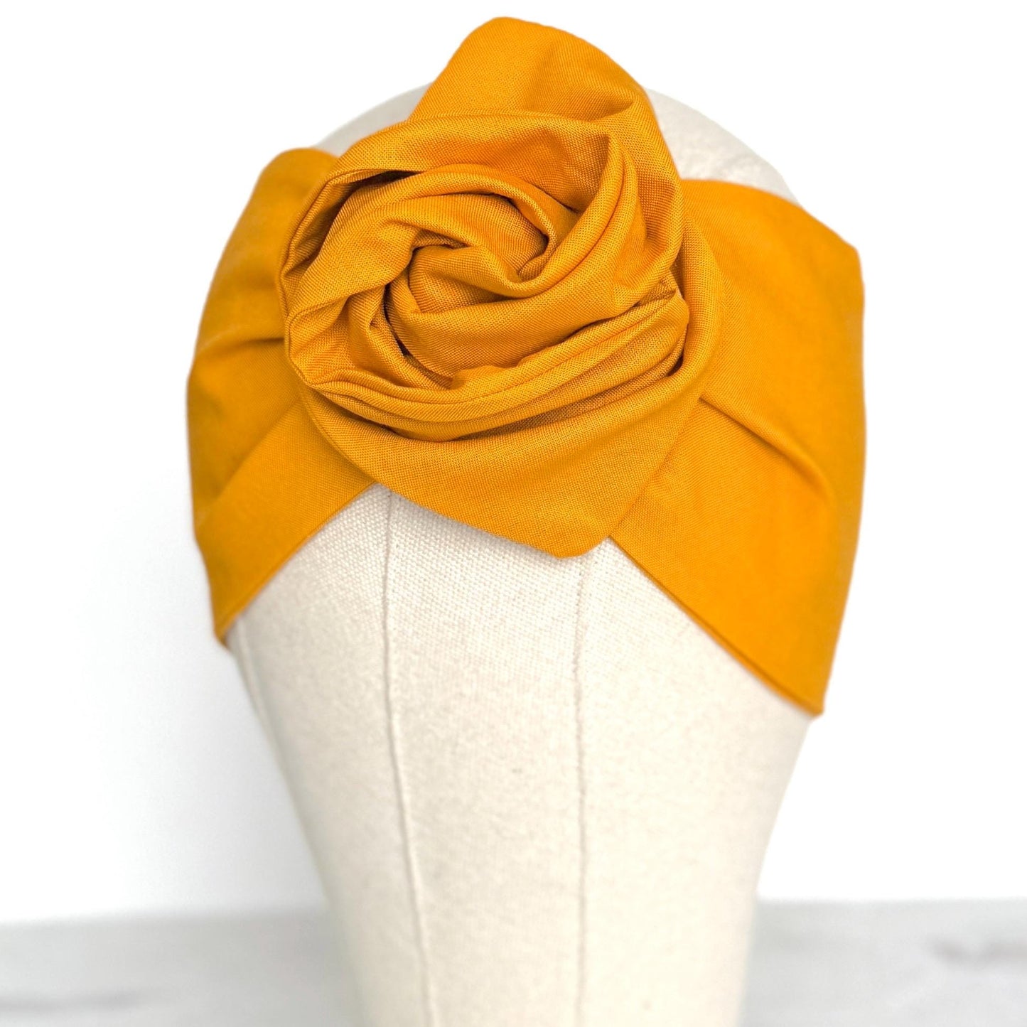 Extra Wide Adjustable Wire Headband, Yellow Wired Head Wrap, Turban, Fashion Hair Accessories for Women