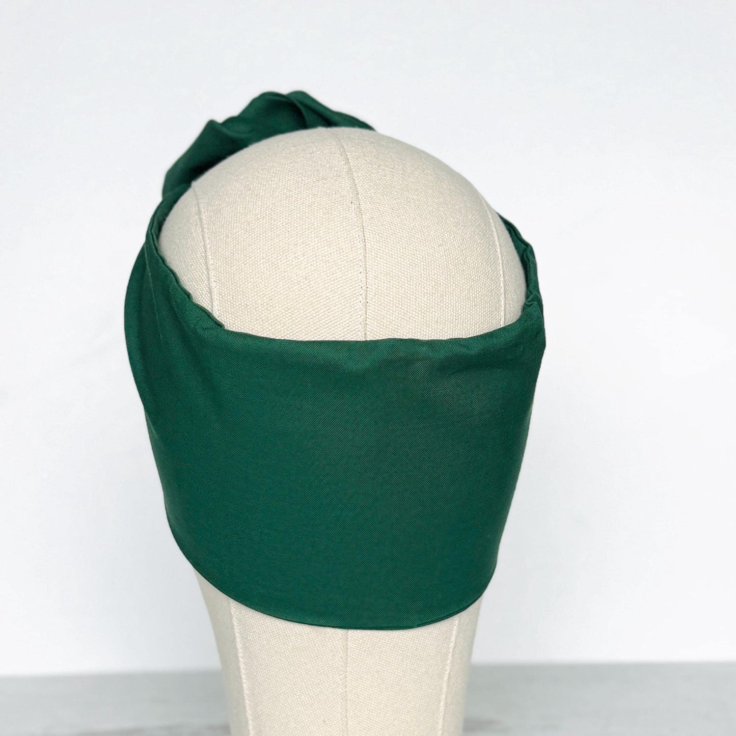 Extra Wide Adjustable Wire Headband, Emerald Green Wired Head Wrap, Turban, Fashion Hair Accessories for Women, Bandana