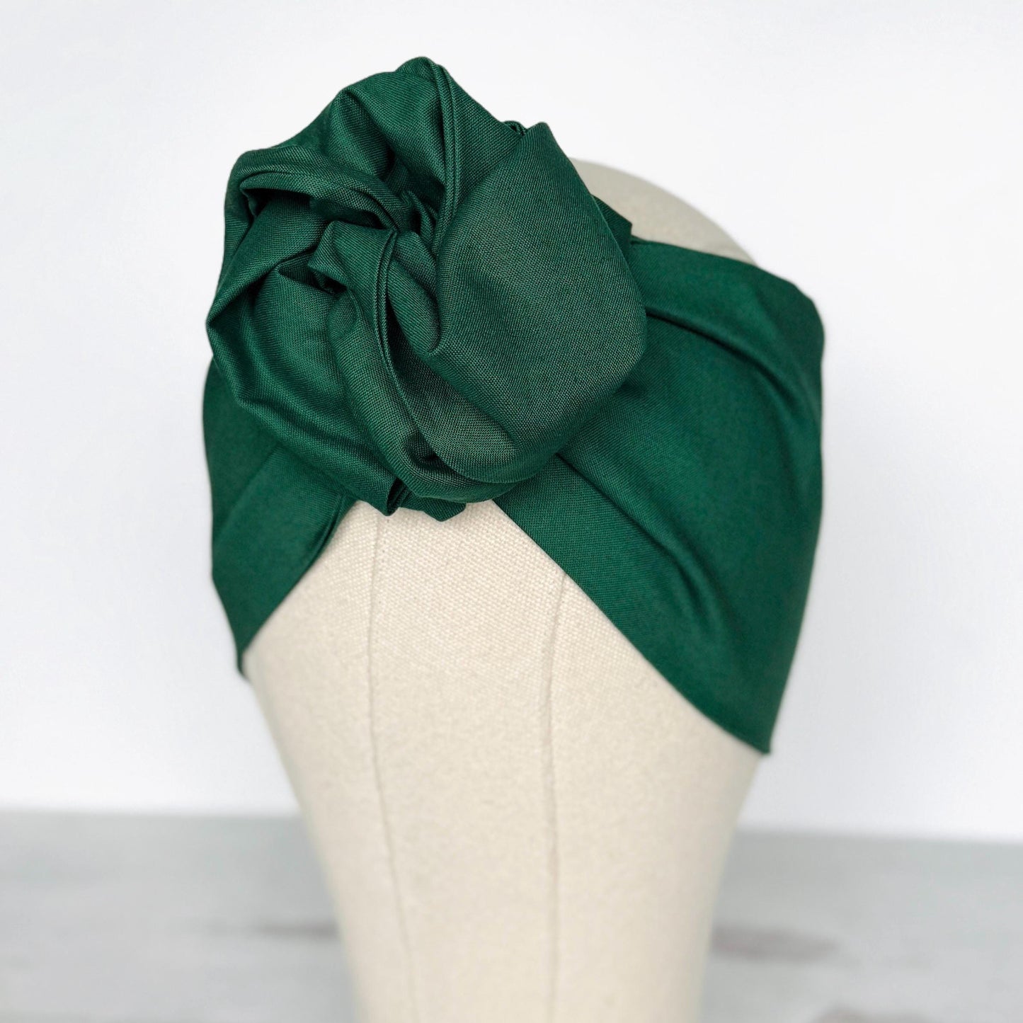 Extra Wide Adjustable Wire Headband, Emerald Green Wired Head Wrap, Turban, Fashion Hair Accessories for Women, Bandana