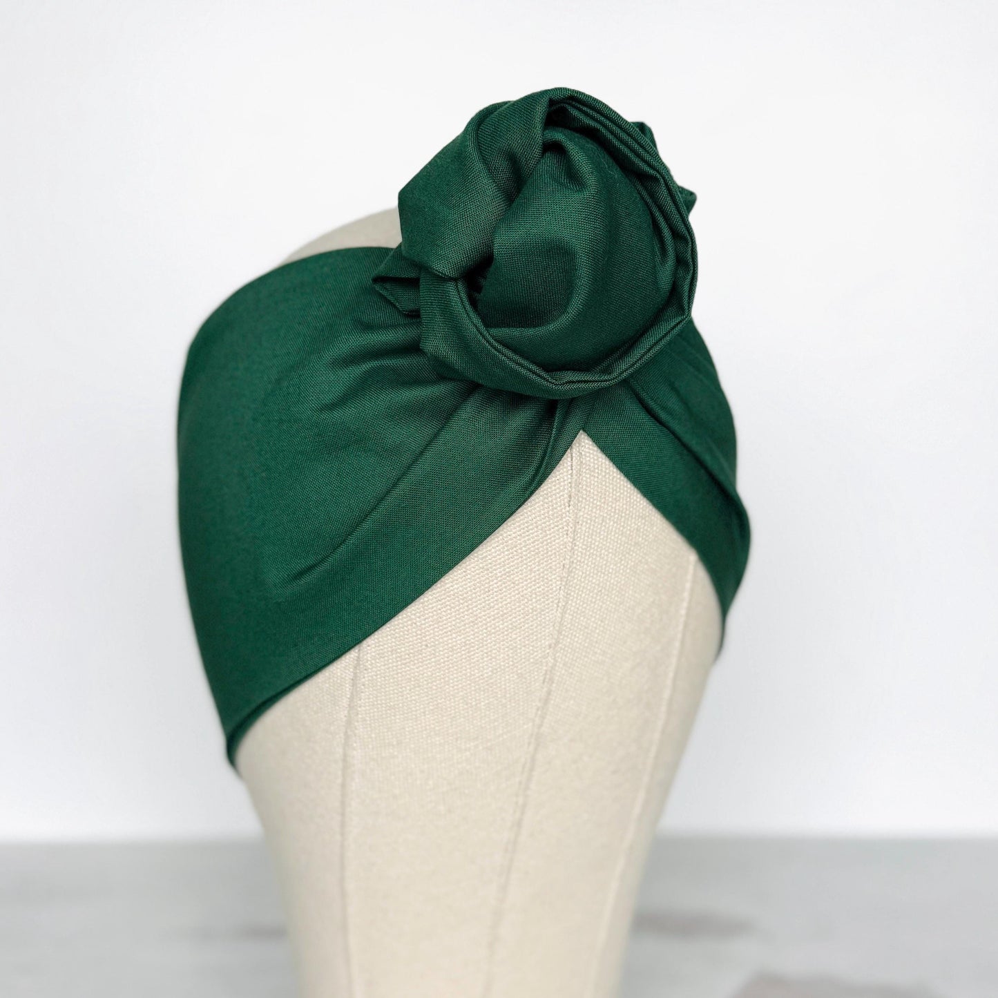 Extra Wide Adjustable Wire Headband, Emerald Green Wired Head Wrap, Turban, Fashion Hair Accessories for Women, Bandana