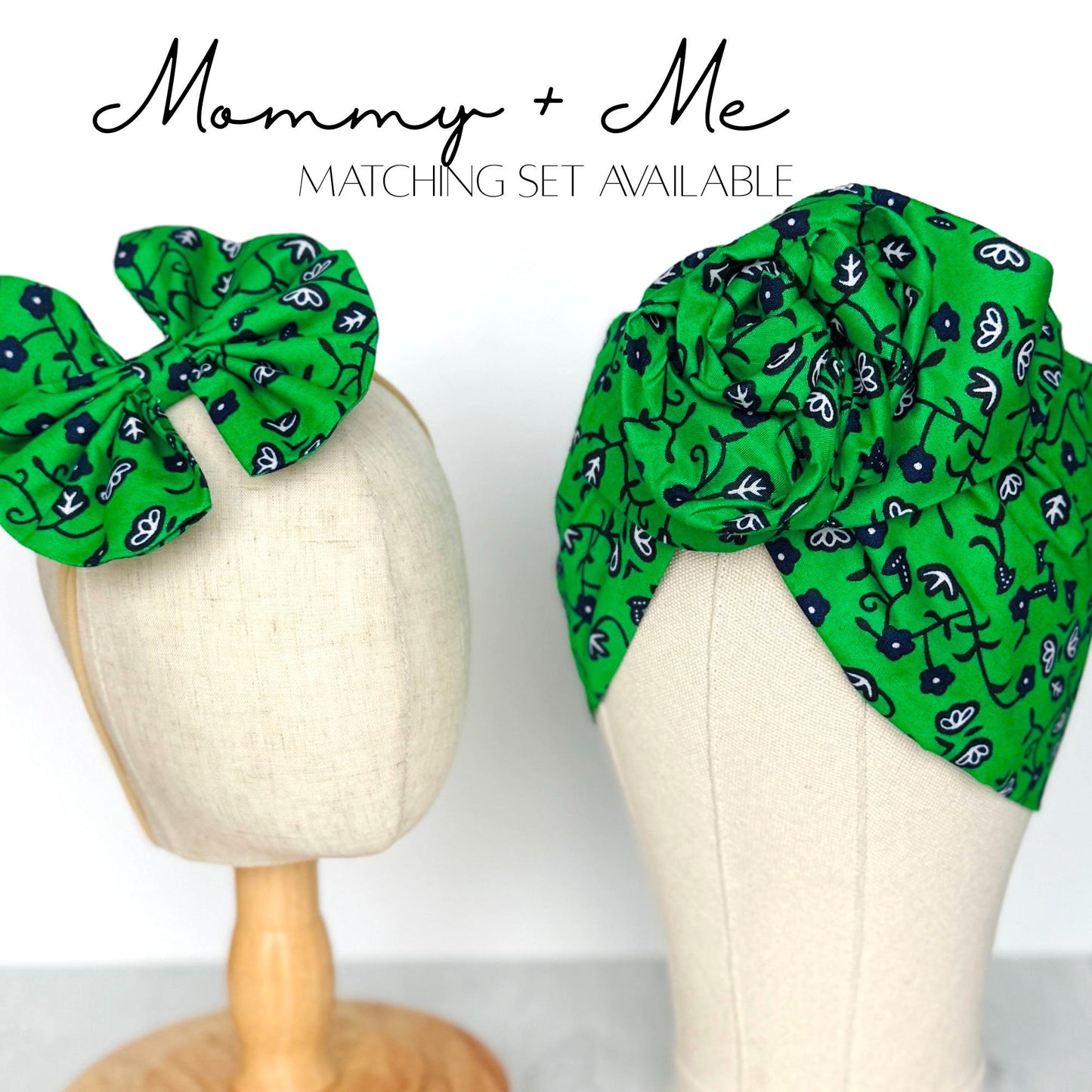 Large Pinwheel Hair Bow, Statement Bow, Green Blue Floral African Ankara Print Hair Clip, Barrette Hair Piece For Girls