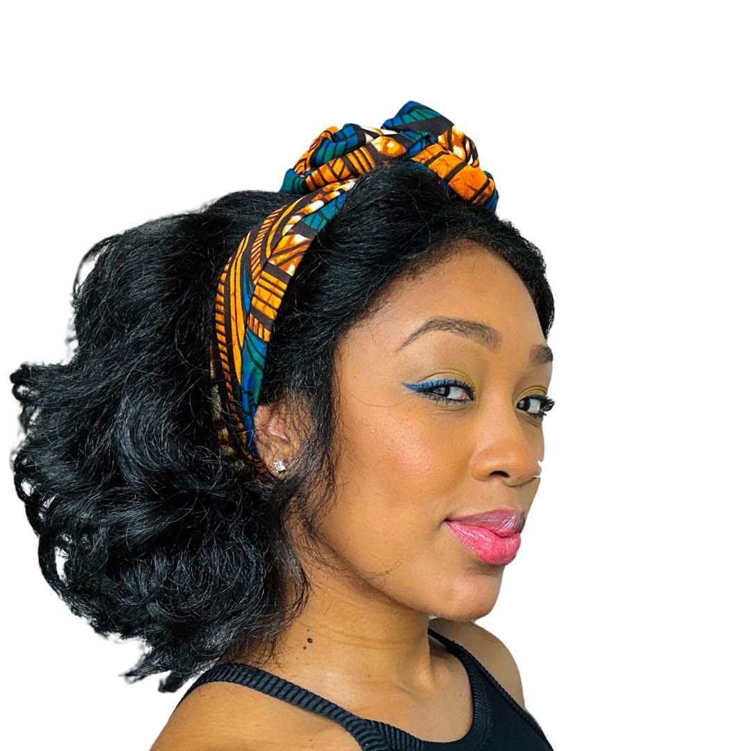 Extra Long Wide Adjustable Wire Wrap Ankara Print Headband, Wired Headband, African Fabric Head Wrap, Ankara Headband, Accessories, Turban