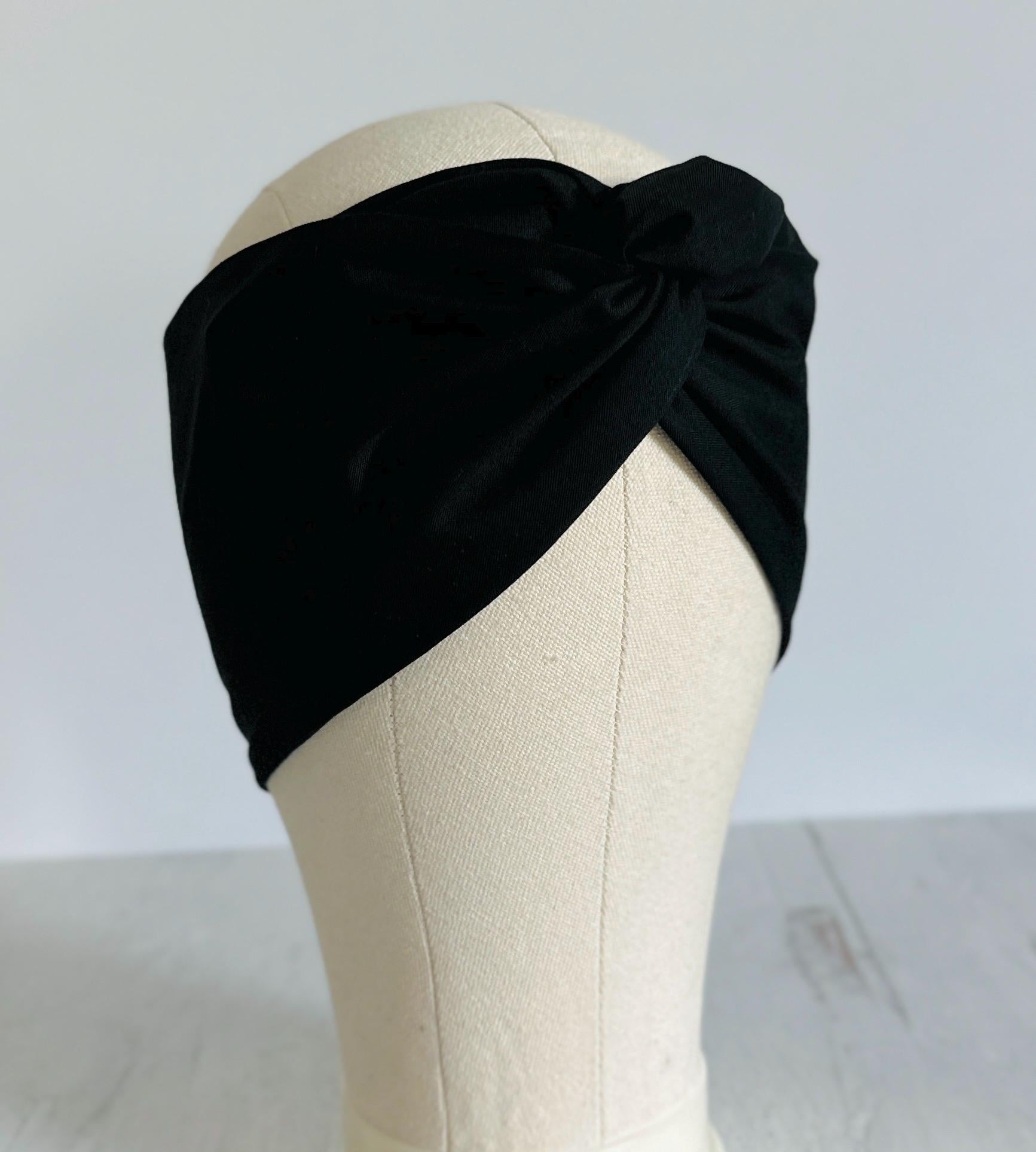 Extra Wide Adjustable Wire Headband, Black Wired Head Wrap, Turban, Fashion Hair Accessories for Women