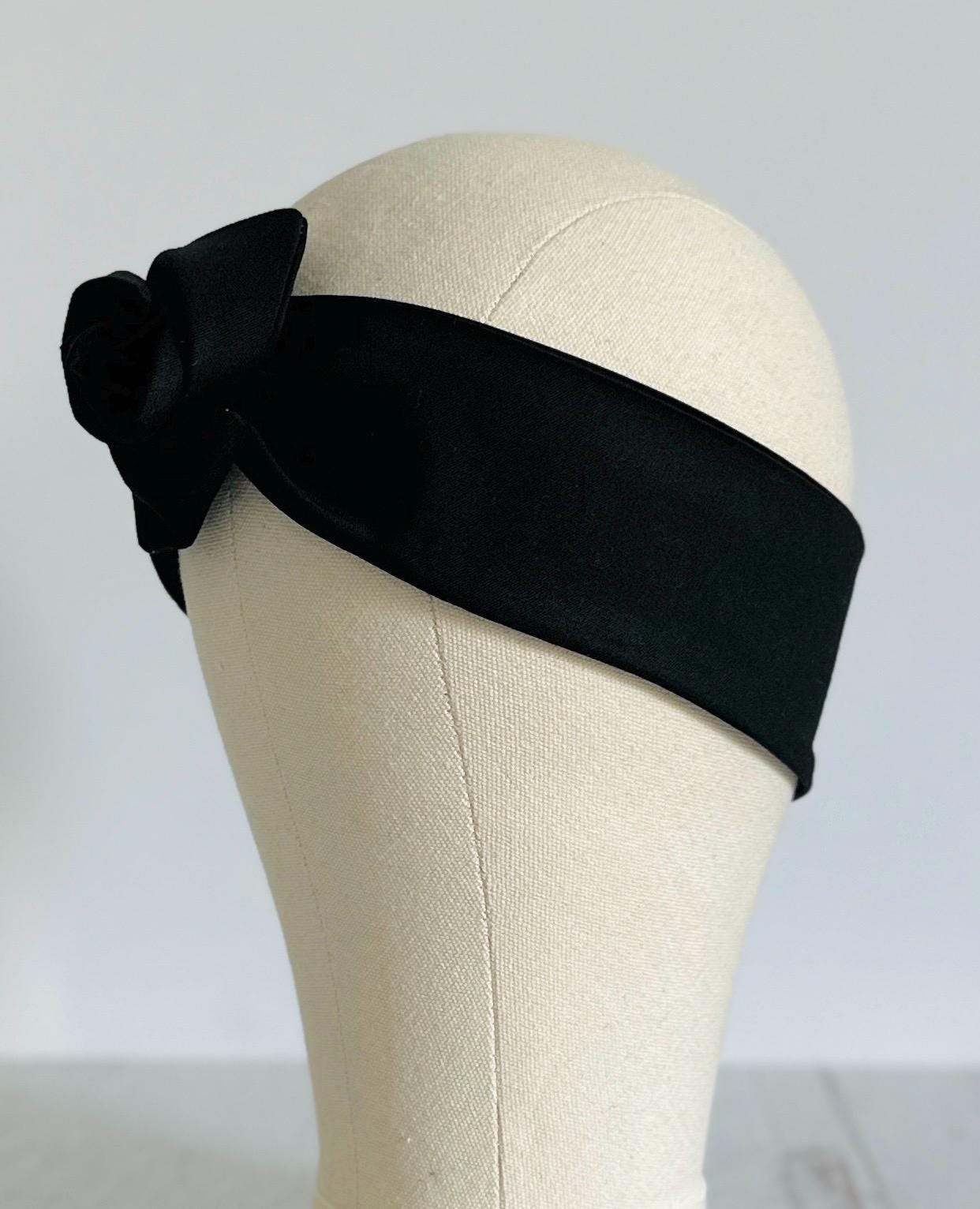 Mini Adjustable Wire Head Wrap, Black Wired Headband, Bendable Fabric Head Wrap, Women Head Scarf, Gift Ideas Mom Wife Friend