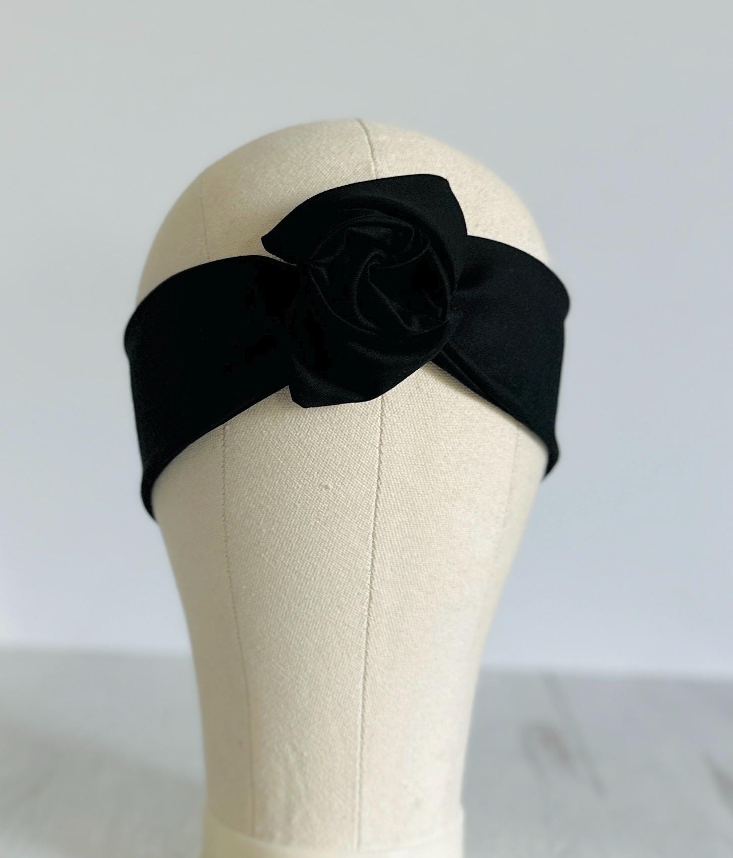 Mini Adjustable Wire Head Wrap, Black Wired Headband, Bendable Fabric Head Wrap, Women Head Scarf, Gift Ideas Mom Wife Friend