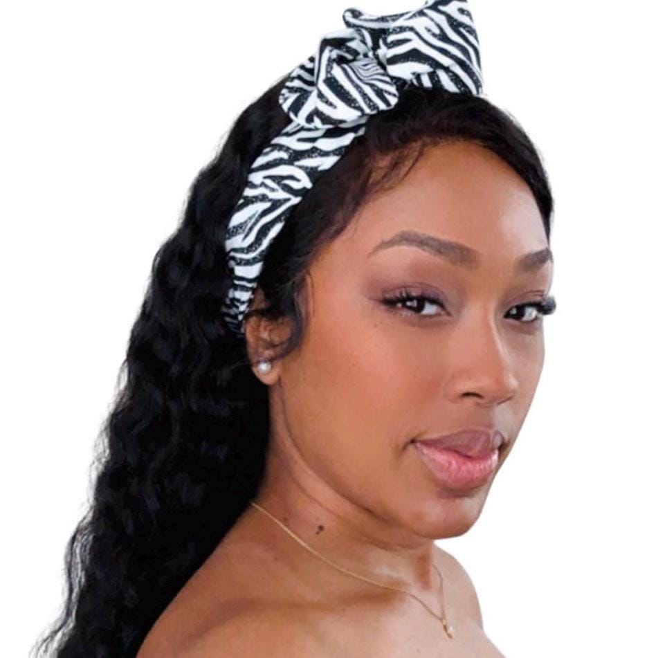 Mini Adjustable Wire Head Wrap, Zebra Striped Wired Headband, Bendable Fabric Head Wrap, Women Head Scarf, Gift Ideas Mom Wife Friend