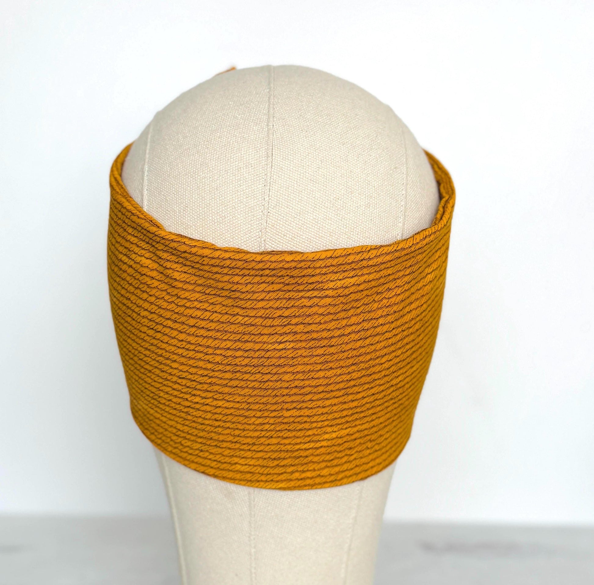 Extra Wide Adjustable Wire Headband, Mustard Yellow & Brown Wired Headband For Women, Bendable Head Wrap, Turban Accessories, Head Scarf