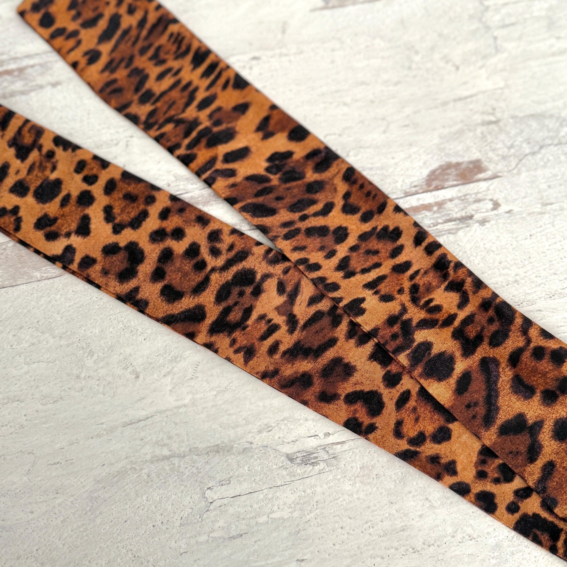 Mini Adjustable Wire Head Wrap, Leopard Print Wired Headband, Bendable Fabric Head Wrap, Women Head Scarf, No Slip Hair Accessories
