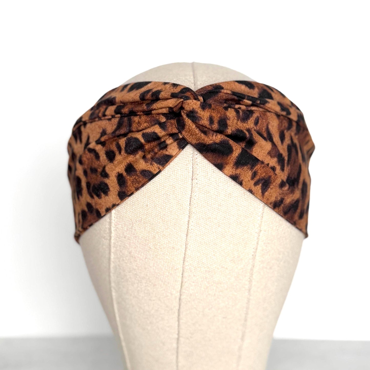 Mini Adjustable Wire Head Wrap, Leopard Print Wired Headband, Bendable Fabric Head Wrap, Women Head Scarf, No Slip Hair Accessories