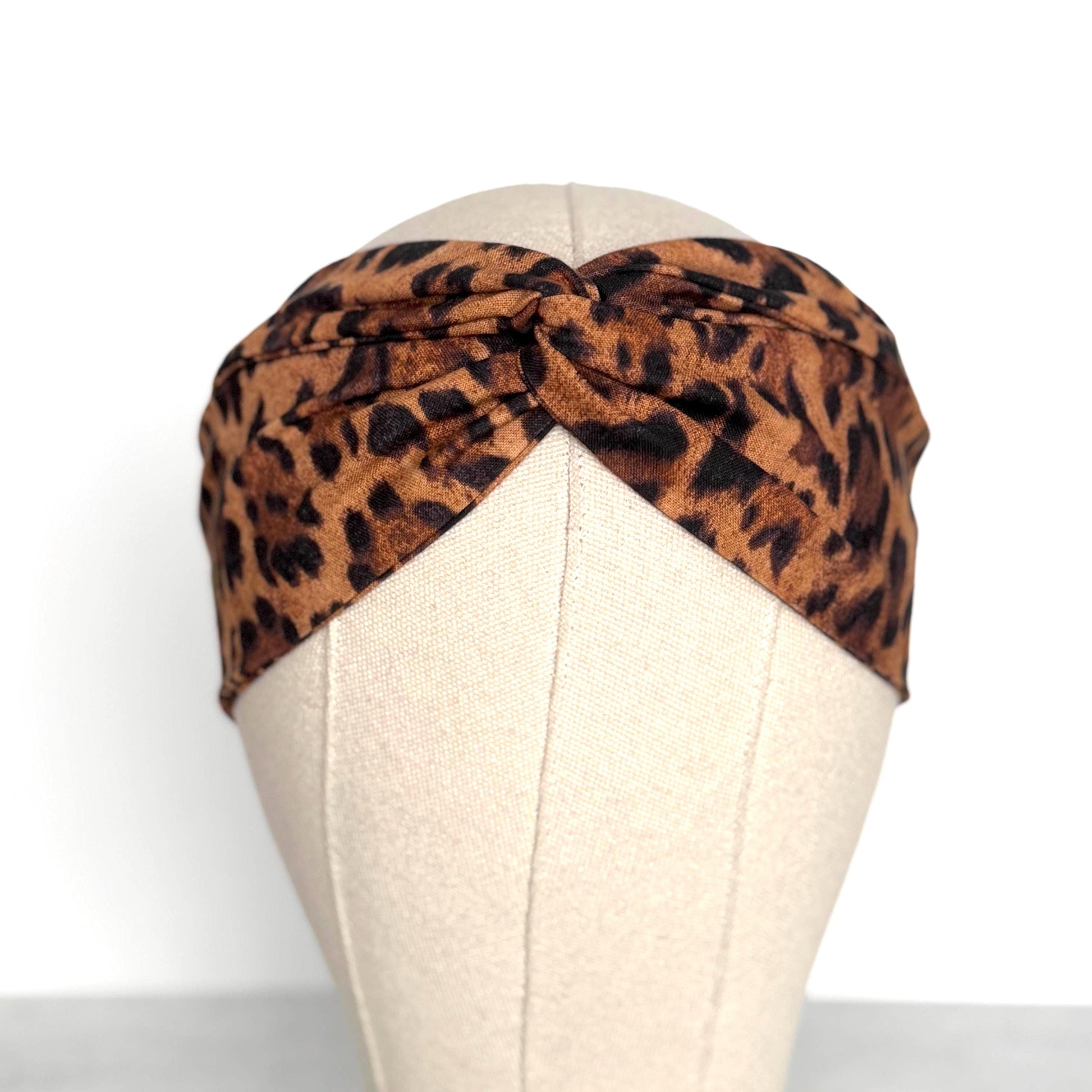 Mini Adjustable Wire Head Wrap, Leopard Print Wired Headband, Bendable Fabric Head Wrap, Women Head Scarf, No Slip Hair Accessories