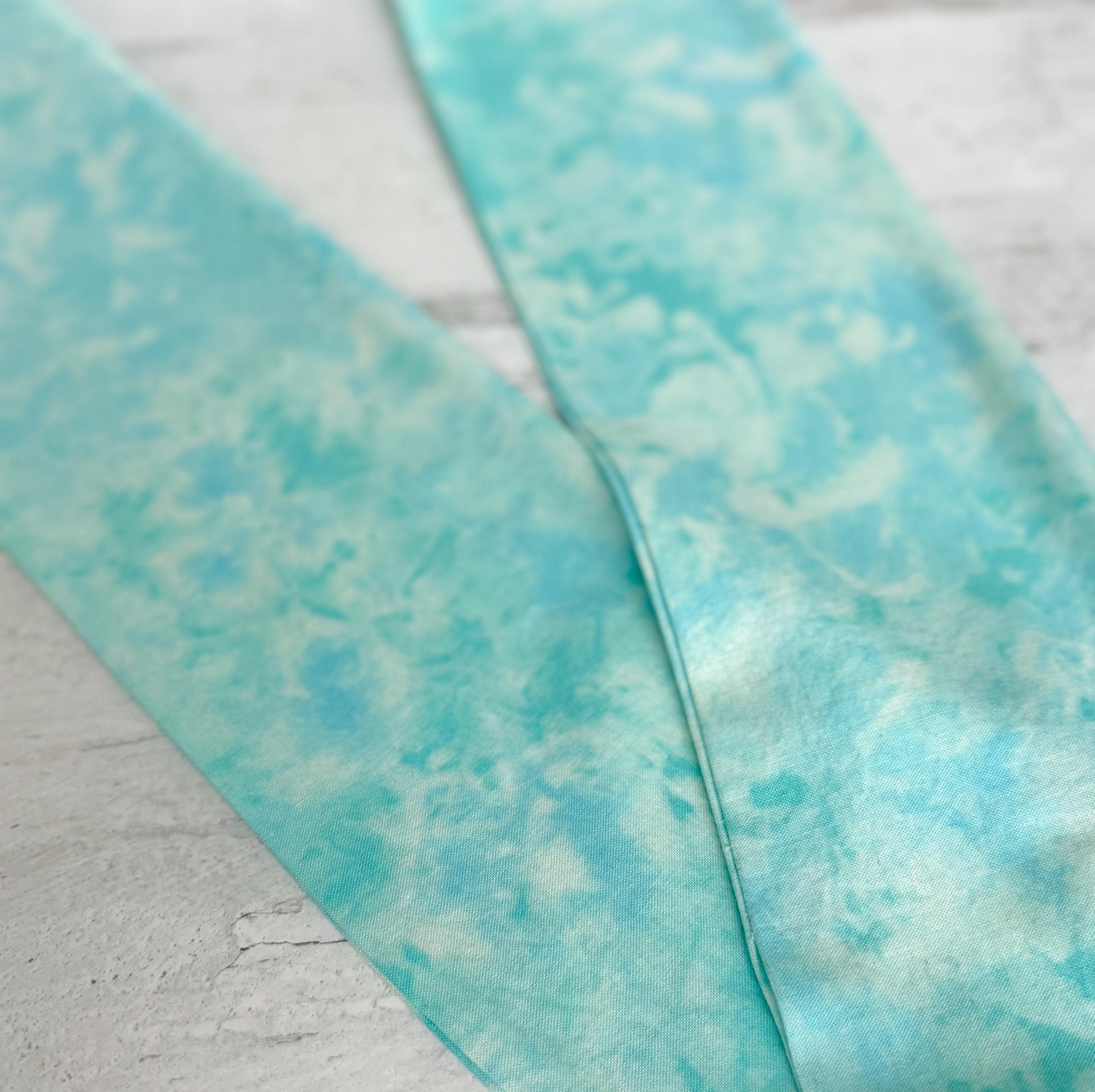 Extra Wide Adjustable Wire Headband, Hand dyed Tie Dye TEAL Wired Headband Turban, Fabric Head Wrap, Hair Scarf