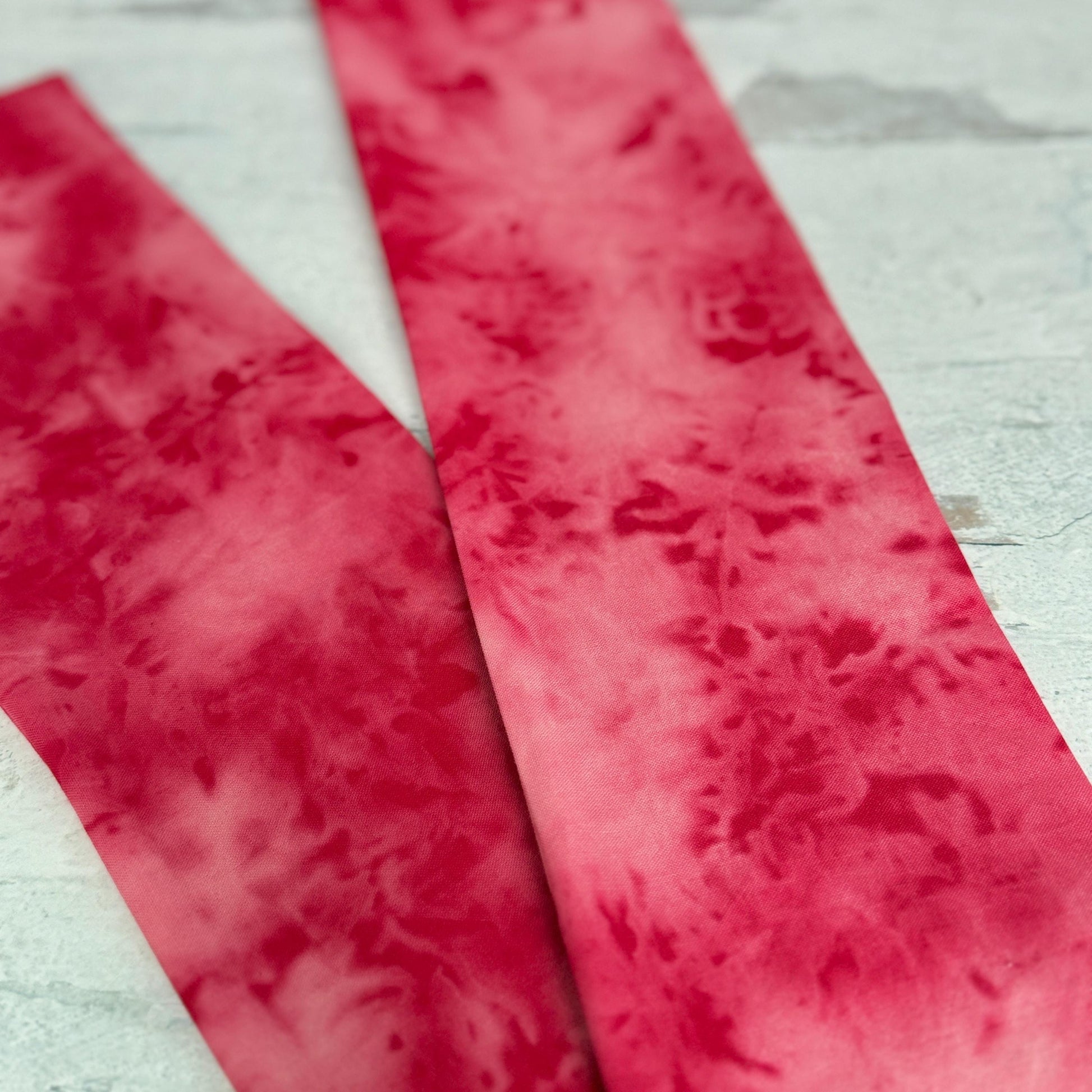 Extra Wide Adjustable Wire Headband, Hand dyed Tie Dye Red Pink Wired Headband Turban, Fabric Head Wrap, Hair Scarf