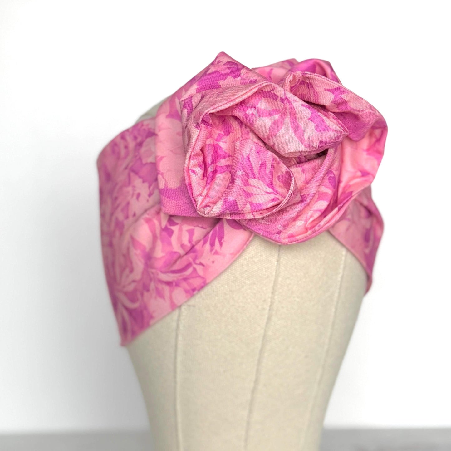 Extra Wide Adjustable Wire Headband, Print Tropical Floral Print, Boho Wired Headband, Fabric Head Wrap, BendableTurban, Gift for Her
