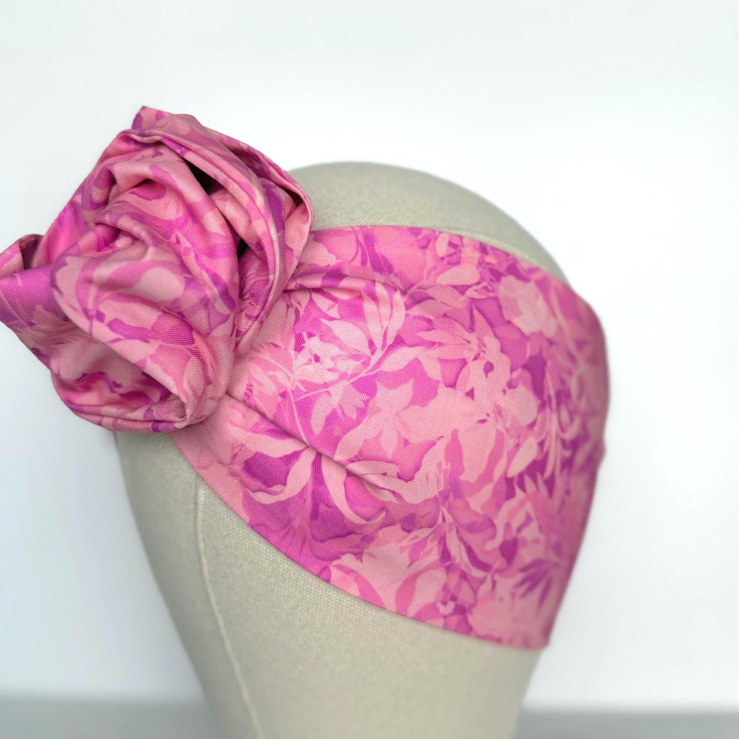 Extra Wide Adjustable Wire Headband, Print Tropical Floral Print, Boho Wired Headband, Fabric Head Wrap, BendableTurban, Gift for Her