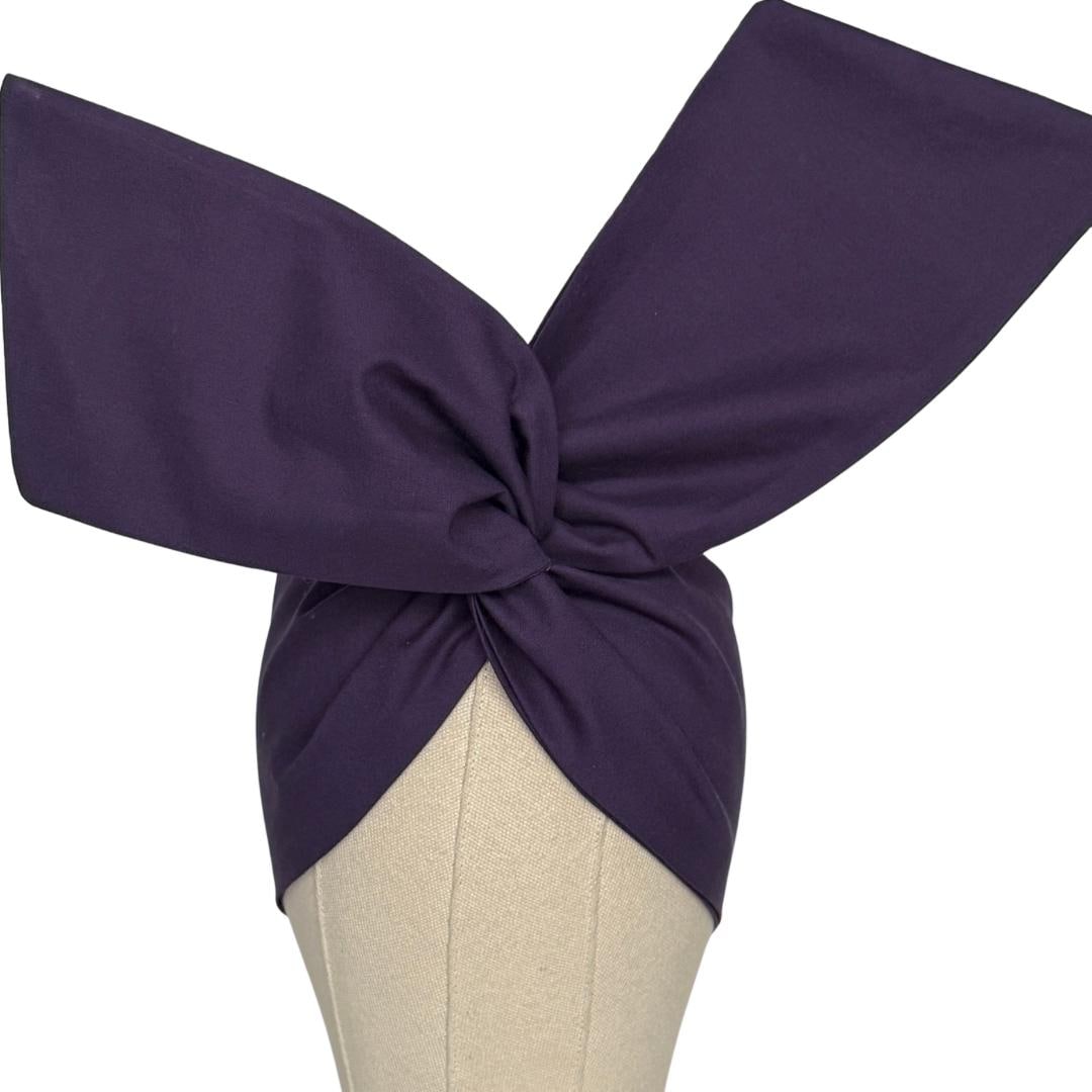 Extra Wide Adjustable Wire Headband, Dark Purple Wired Head Wrap, Turban, Fashion Hair Accessories for Women