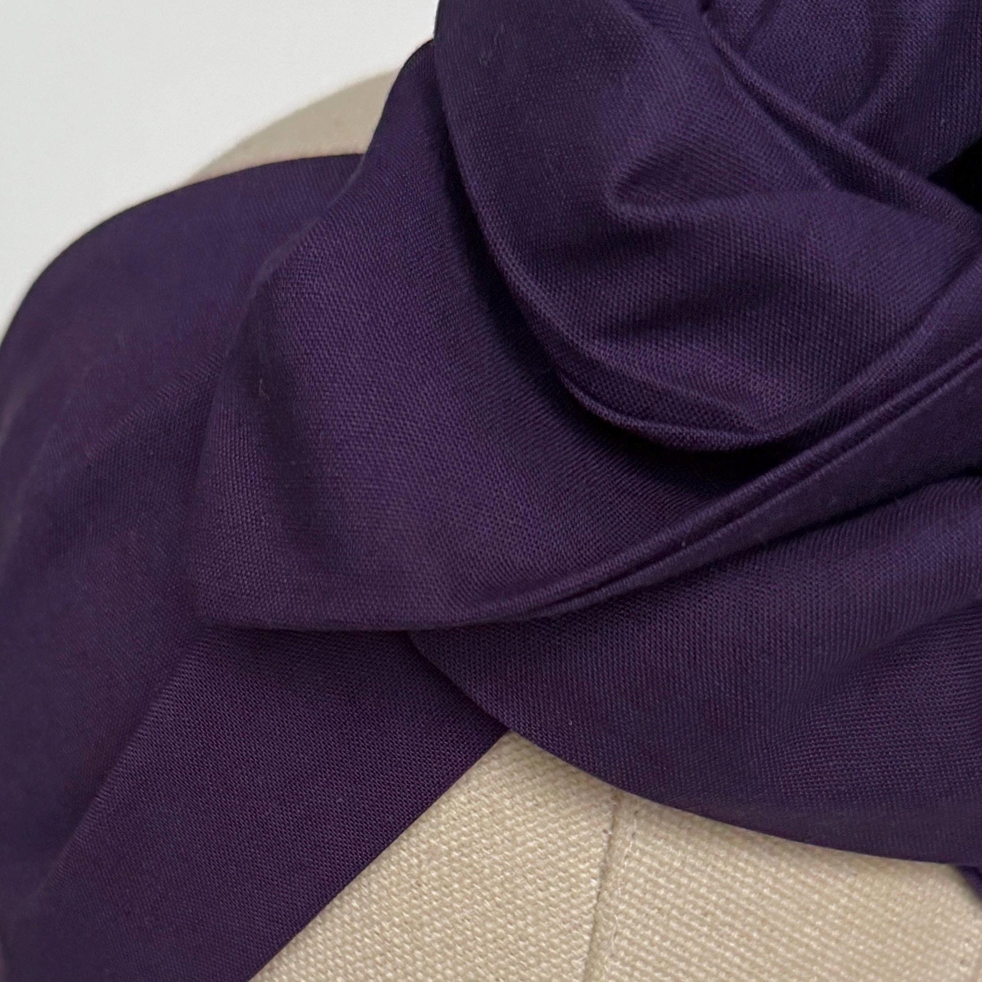 Extra Wide Adjustable Wire Headband, Dark Purple Wired Head Wrap, Turban, Fashion Hair Accessories for Women