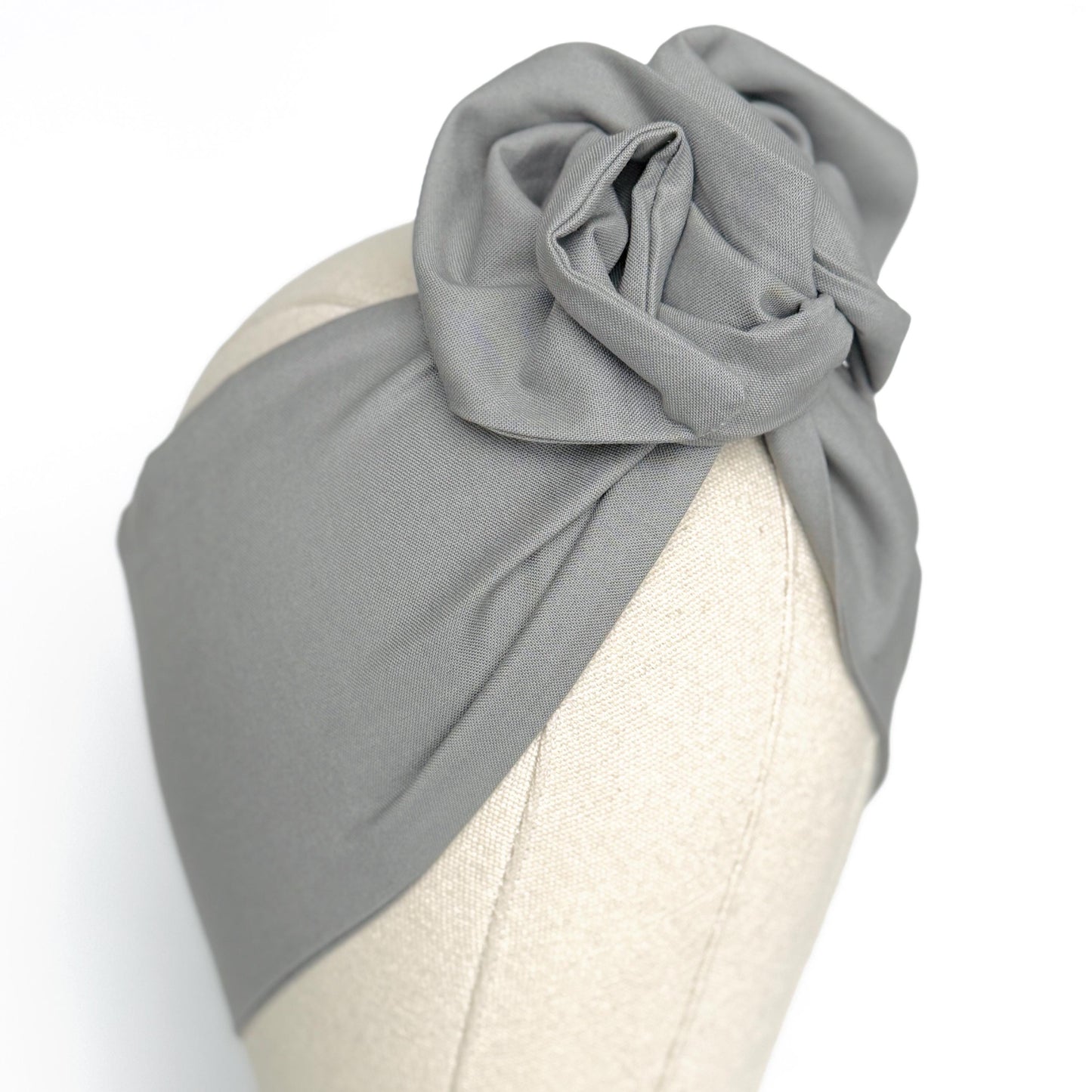 Extra Wide Adjustable Wire Headband, Grey Wired Head Wrap, Turban, Fashion Hair Accessories for Women
