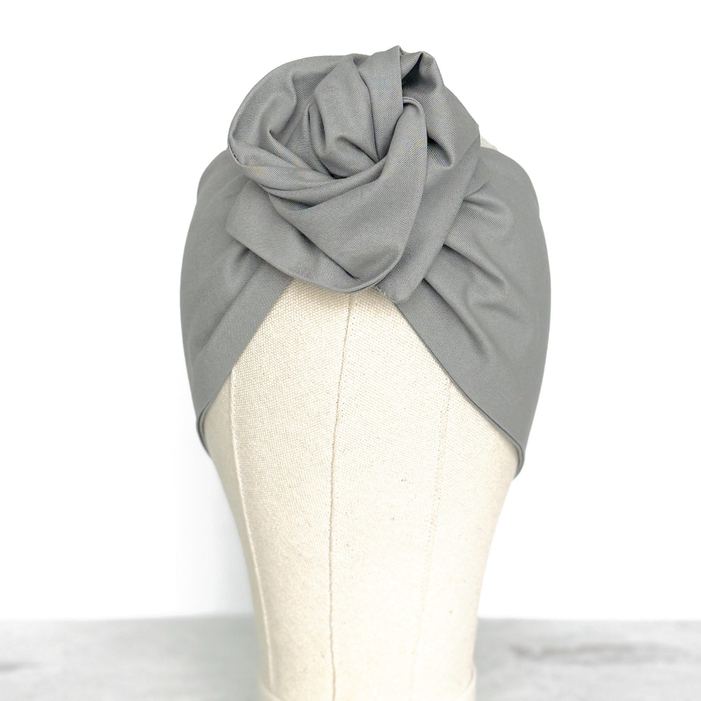 Extra Wide Adjustable Wire Headband, Grey Wired Head Wrap, Turban, Fashion Hair Accessories for Women