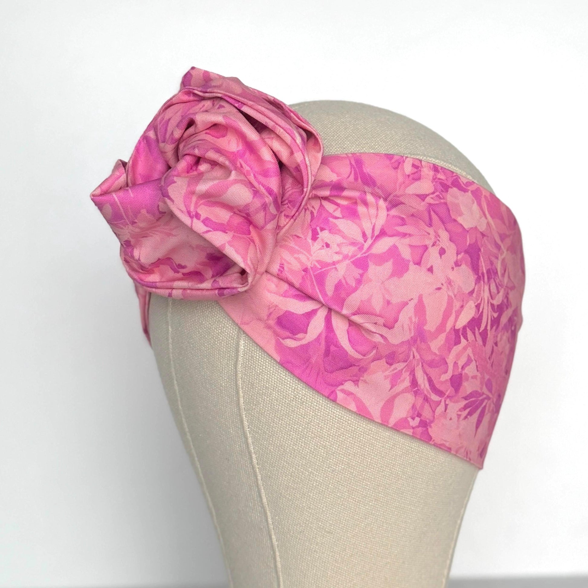 Extra Wide Adjustable Wire Headband, Print Tropical Floral Print, Boho Wired Headband, Fabric Head Wrap, BendableTurban, Gift for Her
