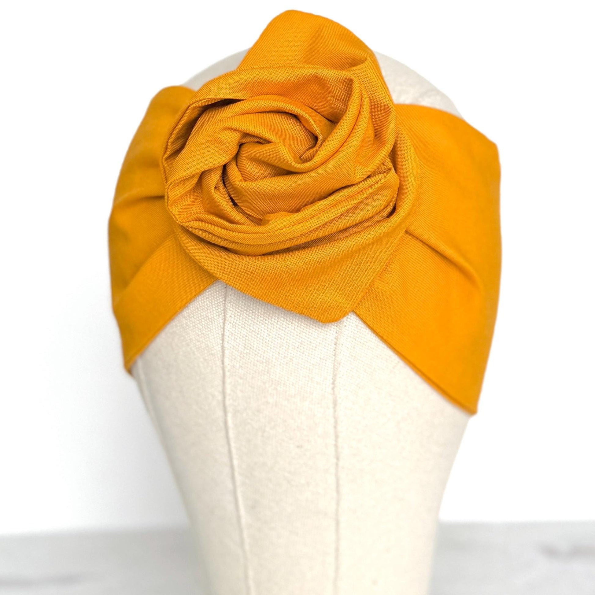 Extra Wide Adjustable Wire Headband, Yellow Wired Head Wrap, Turban, Fashion Hair Accessories for Women