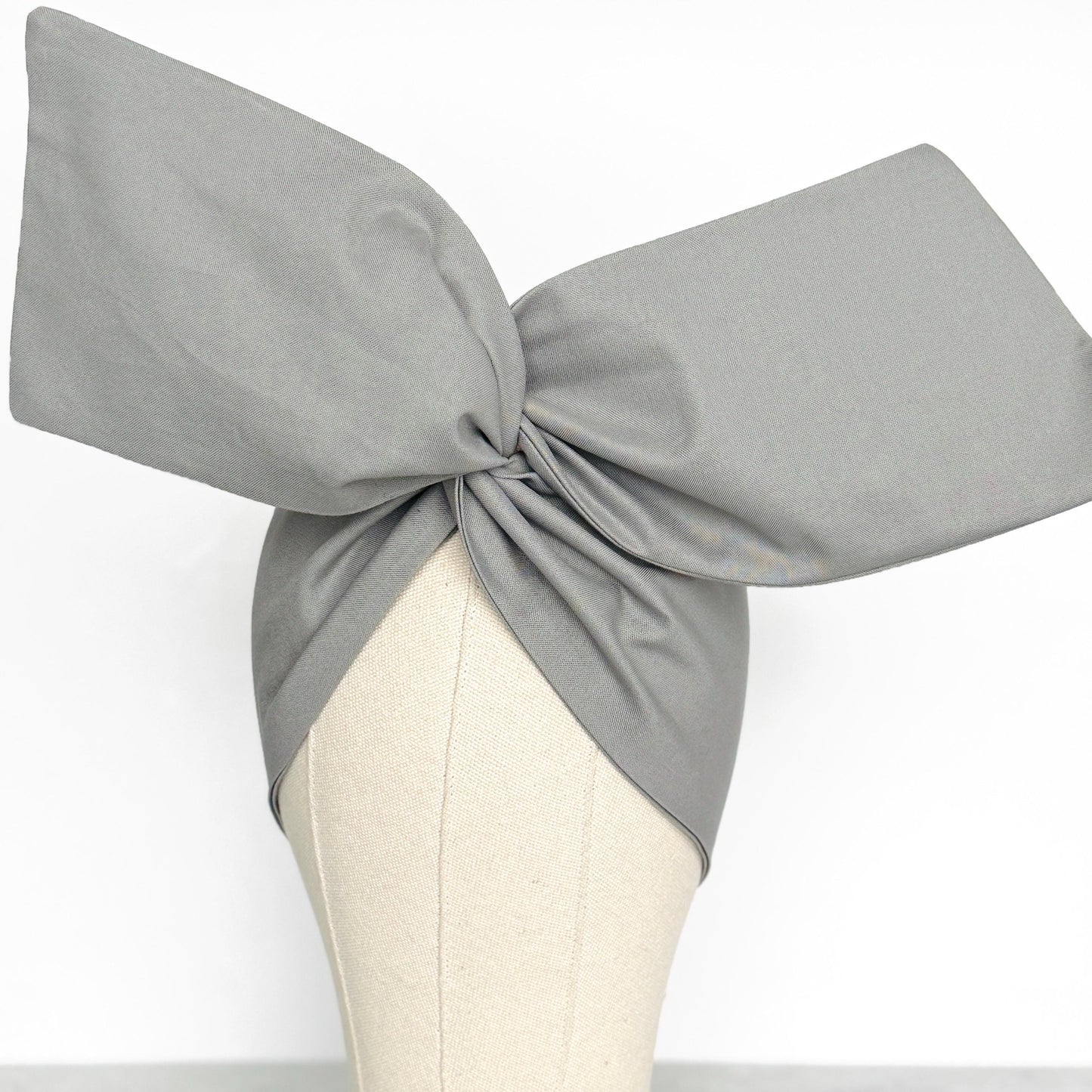 Extra Wide Adjustable Wire Headband, Grey Wired Head Wrap, Turban, Fashion Hair Accessories for Women