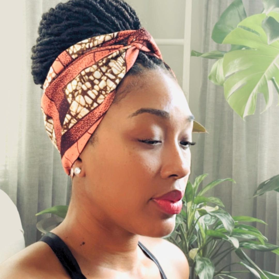 Extra Wide Adjustable Wire Wrap, Ankara Wired Headband, Pink Brown White African Fabric Head Wrap, Ankara Afro Boho Turban, Bandana
