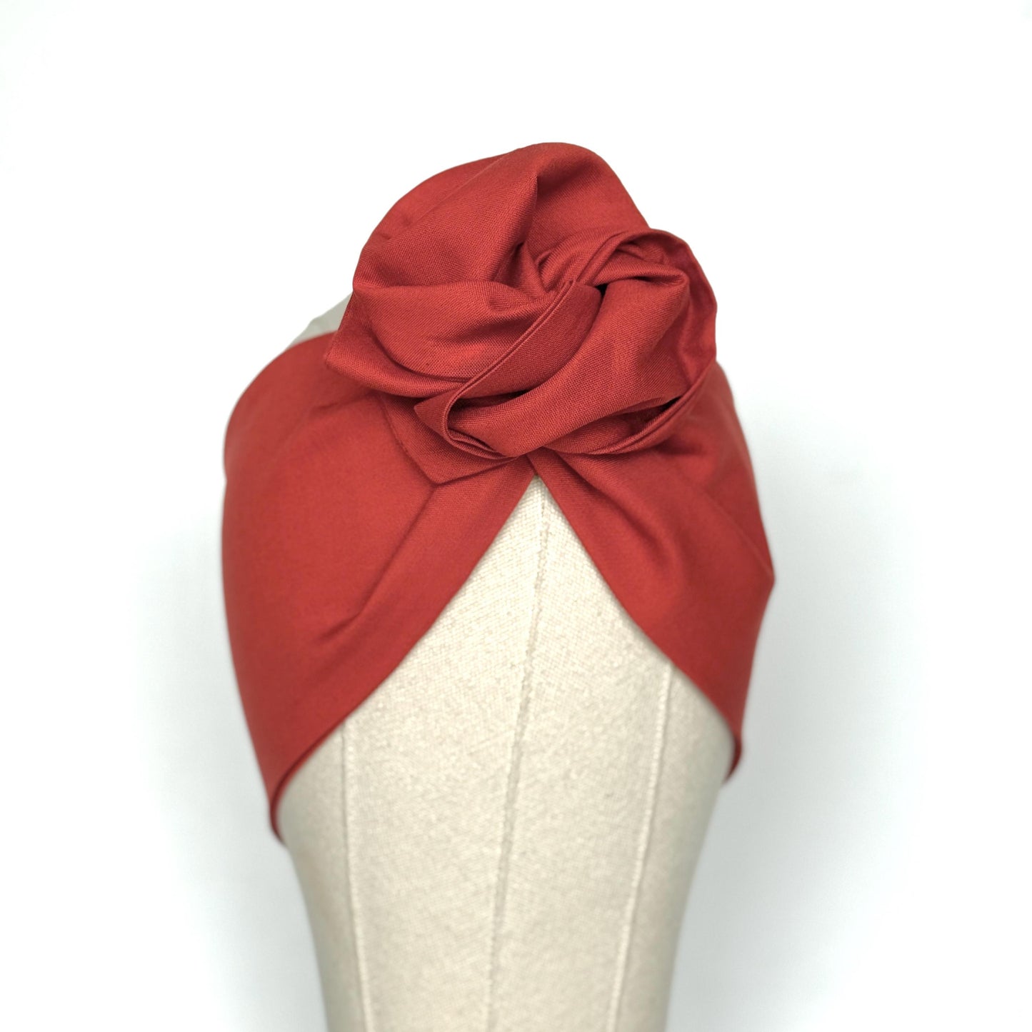 Extra Wide Adjustable Wire Headband, Burnt Orange Terracotta Solid Print Wired Head Wrap, Turban, Fall Fashion Hair Accessories for Women