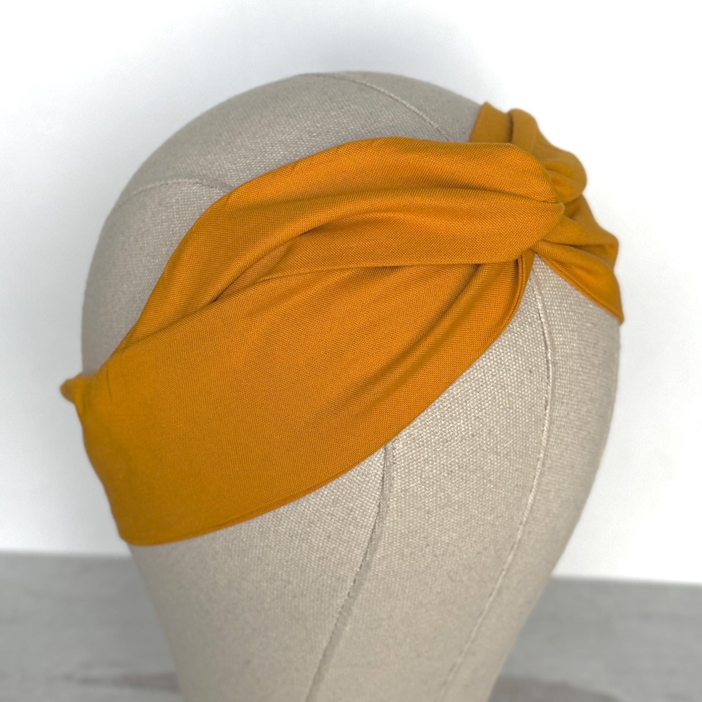 Mini Adjustable Wire Head Wrap, Yellow Wired Headband, Bendable Fabric Head Wrap, Women Head Scarf, Gift Ideas Mom Wife Friend