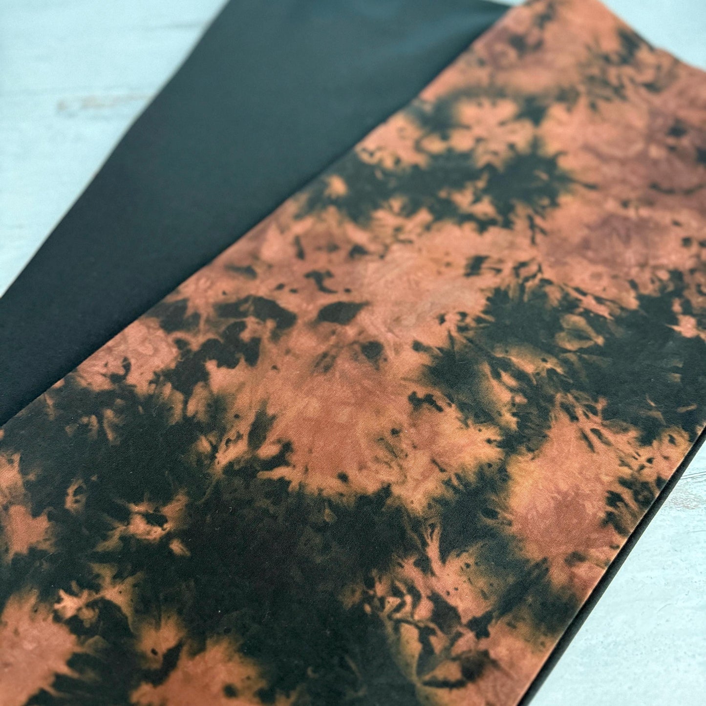 Full Turban Reversible Wire Headband, Hand Dyed Extra Wide Black Brown Wired Headband, Tie Dyed Fabric Head Wrap, Afro Boho Accessories