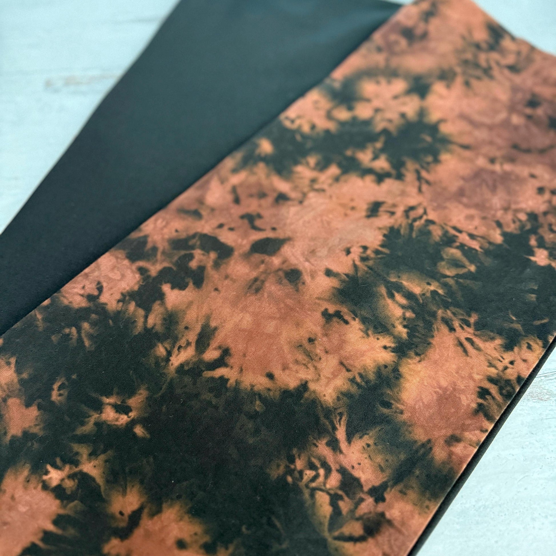 Full Turban Reversible Wire Headband, Hand Dyed Extra Wide Black Brown Wired Headband, Tie Dyed Fabric Head Wrap, Afro Boho Accessories