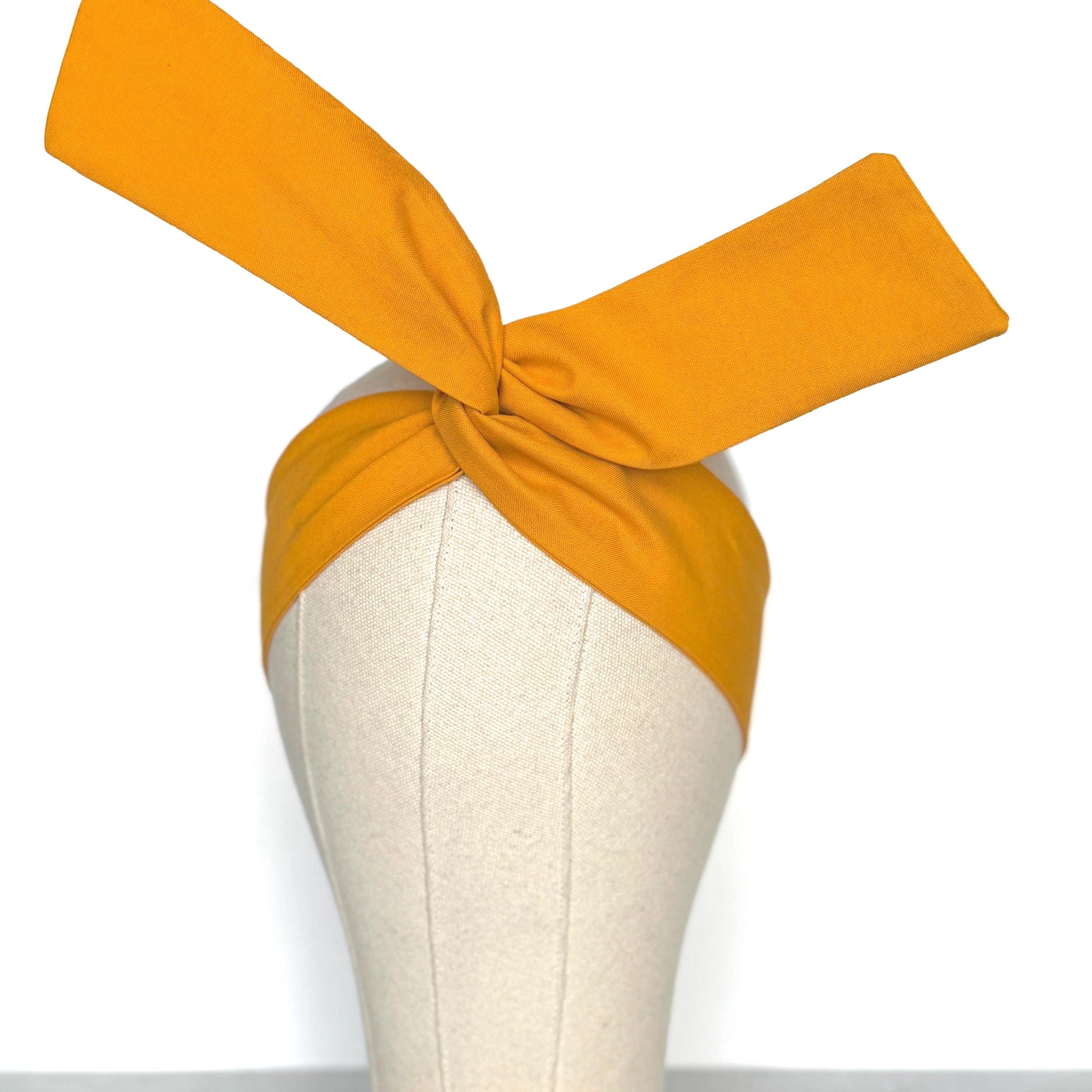 Mini Adjustable Wire Head Wrap, Yellow Wired Headband, Bendable Fabric Head Wrap, Women Head Scarf, Gift Ideas Mom Wife Friend