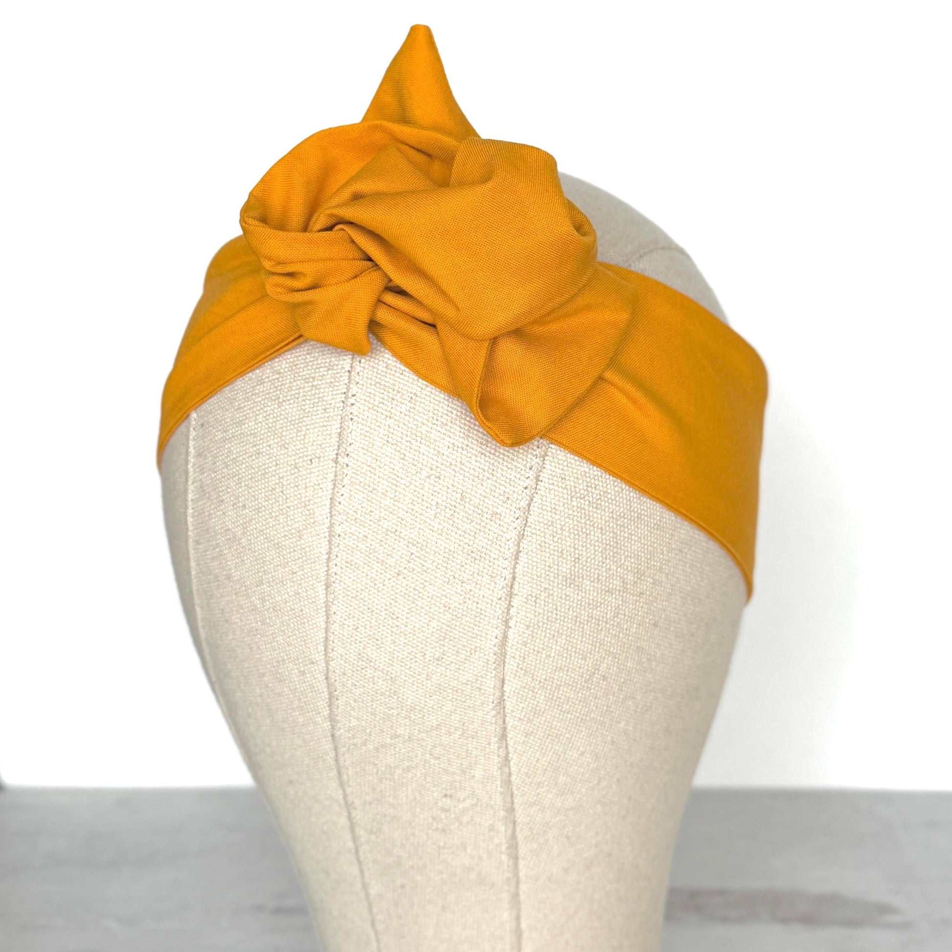 Mini Adjustable Wire Head Wrap, Yellow Wired Headband, Bendable Fabric Head Wrap, Women Head Scarf, Gift Ideas Mom Wife Friend