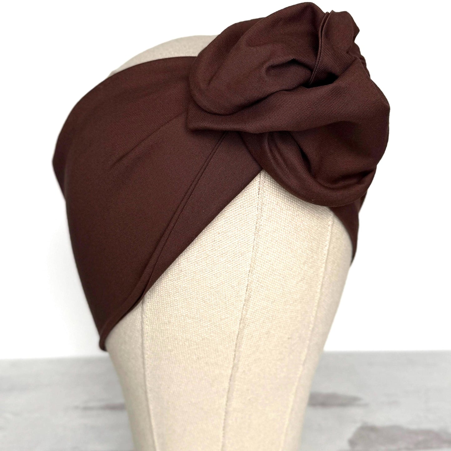 Extra Wide Adjustable Wire Headband, Brown Wired Head Wrap, Turban, Fall Fashion Hair Accessories for Women