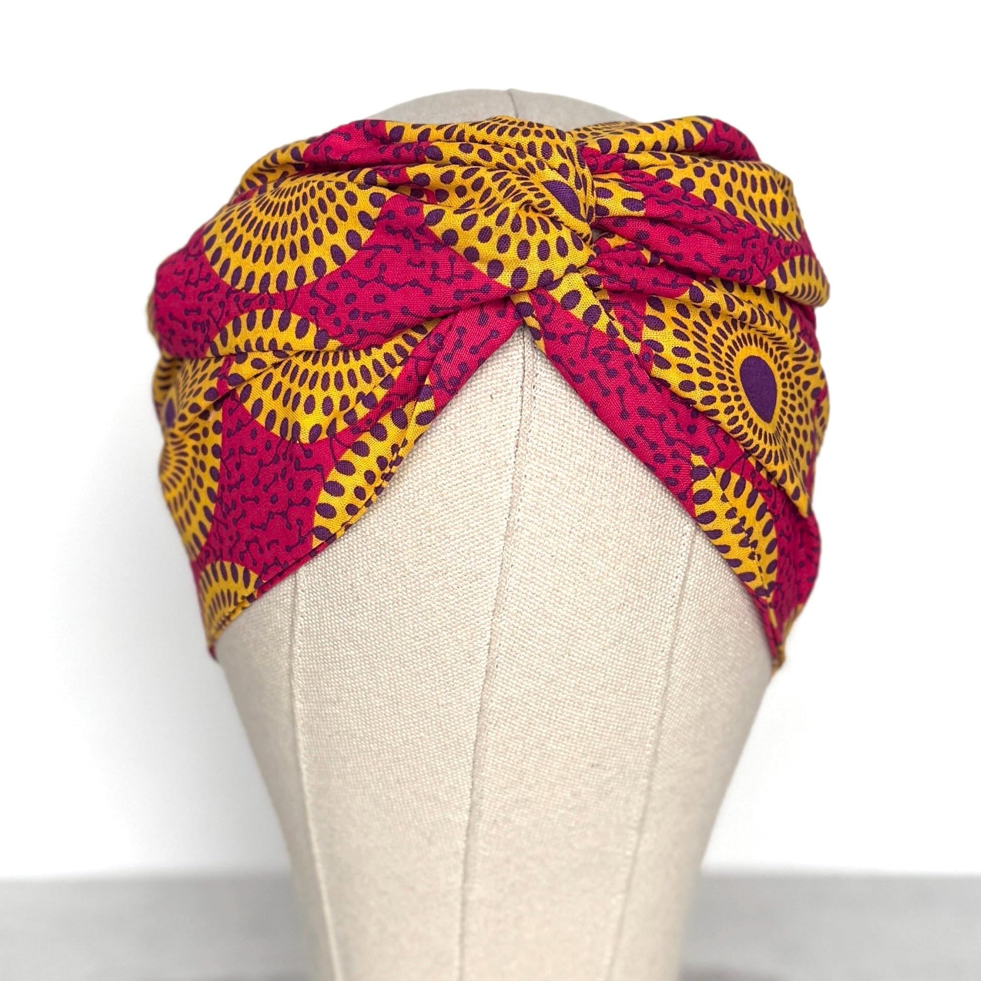 Extra Wide Adjustable Wire Headband African Print, Fuscia Yellow Purple Boho Wired Headband, Fabric Head Wrap, Turban, Gift for Her, Scarf