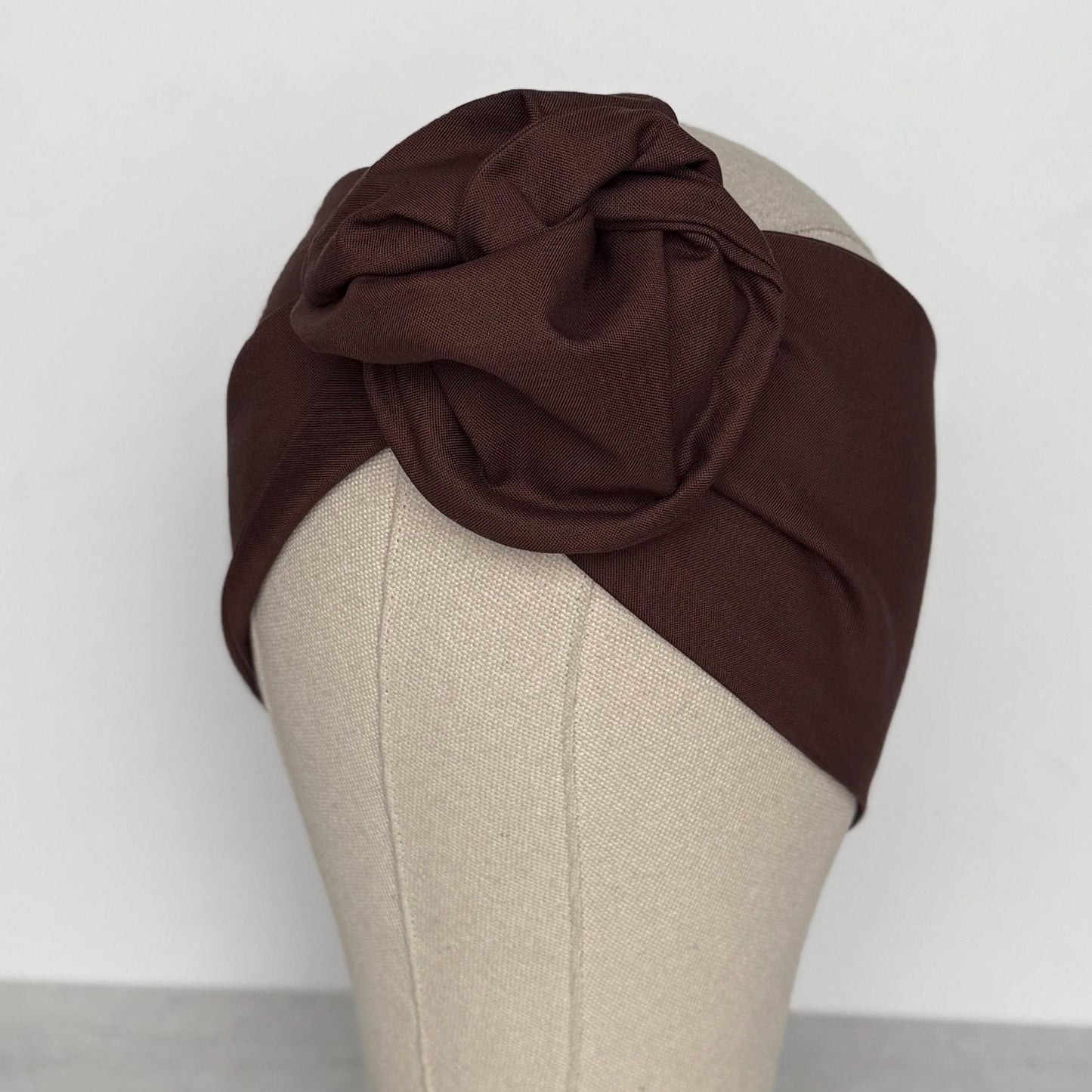 Extra Wide Adjustable Wire Headband, Brown Wired Head Wrap, Turban, Fall Fashion Hair Accessories for Women