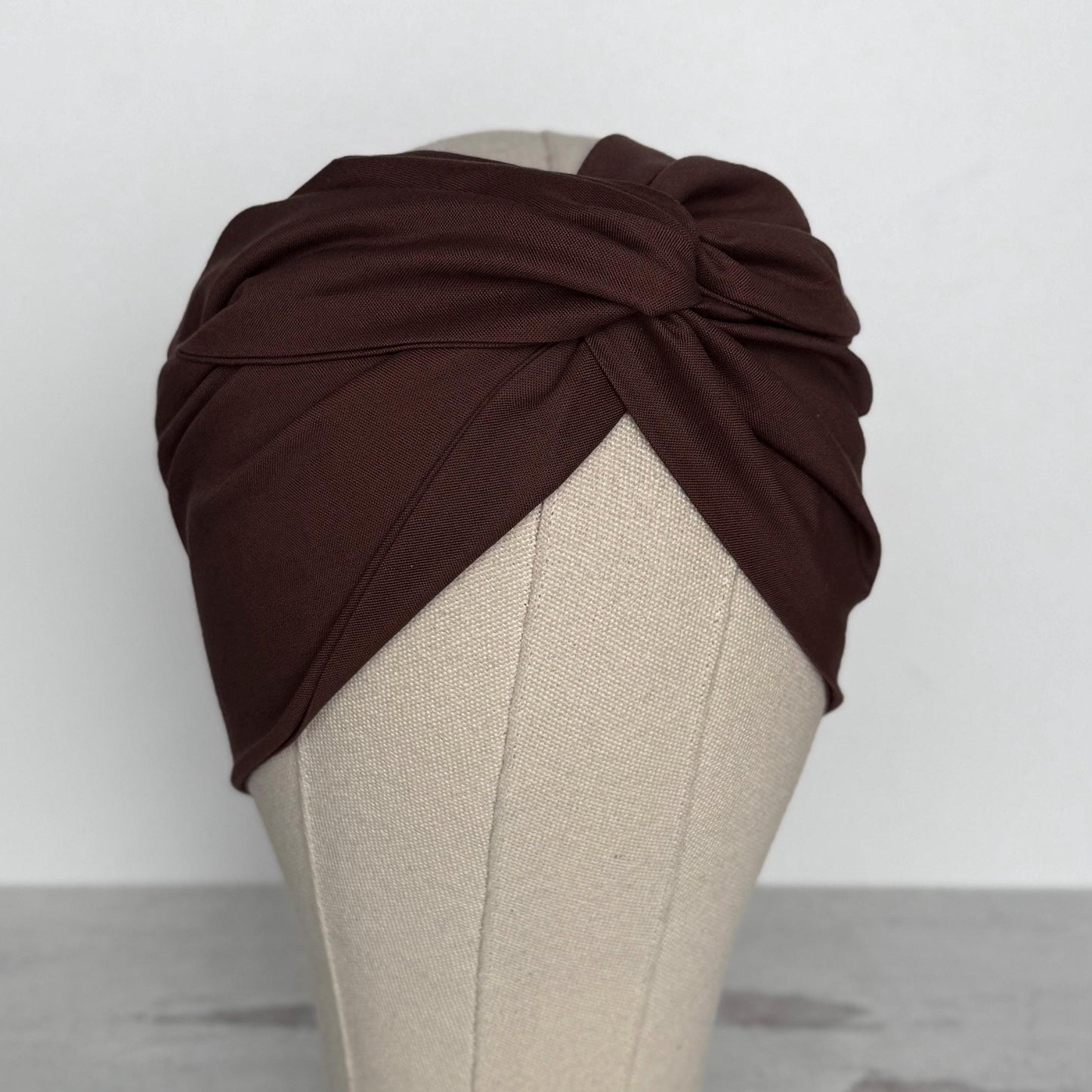 Extra Wide Adjustable Wire Headband, Brown Wired Head Wrap, Turban, Fall Fashion Hair Accessories for Women