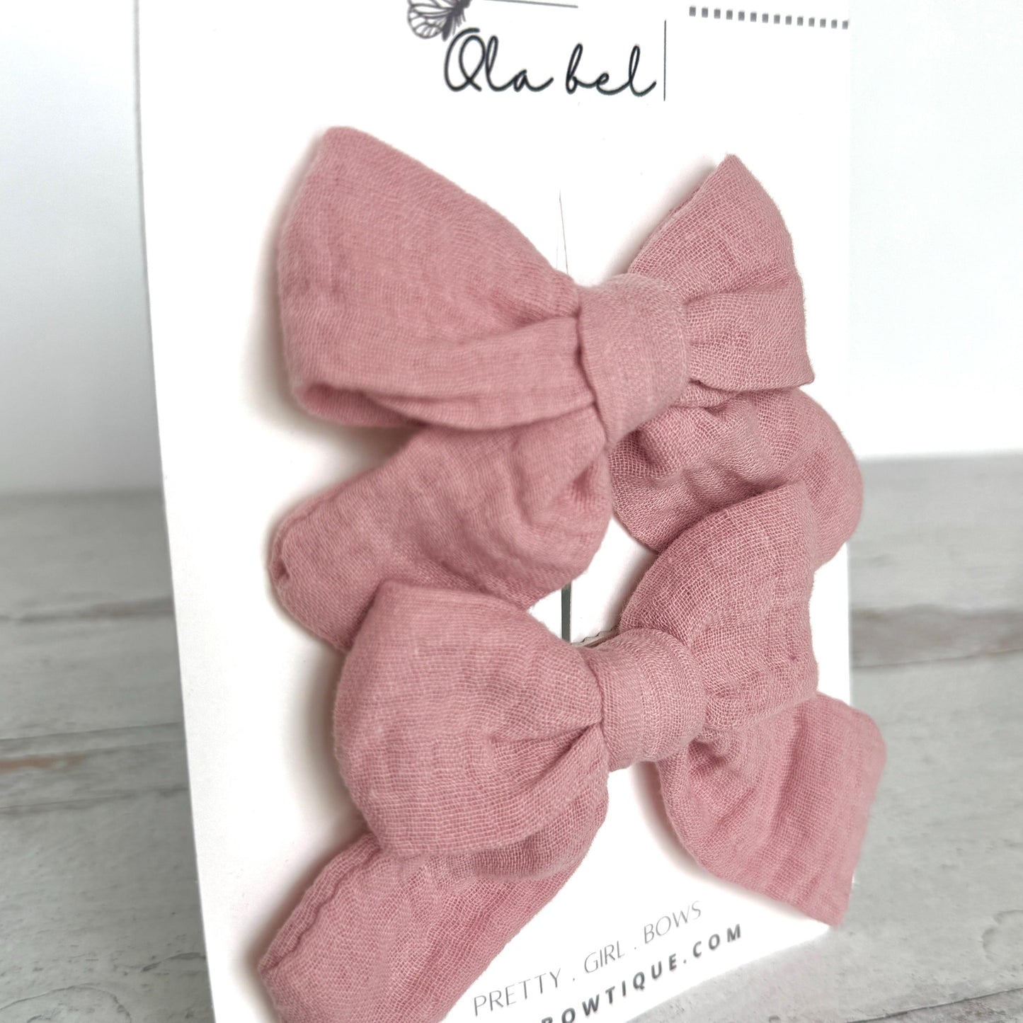 Gauze Muslin Cotton Hair Bow Set (2), Piggy Bows, Pink Burgundy Purple, Baby Toddler Infant Bows, Baby Headband