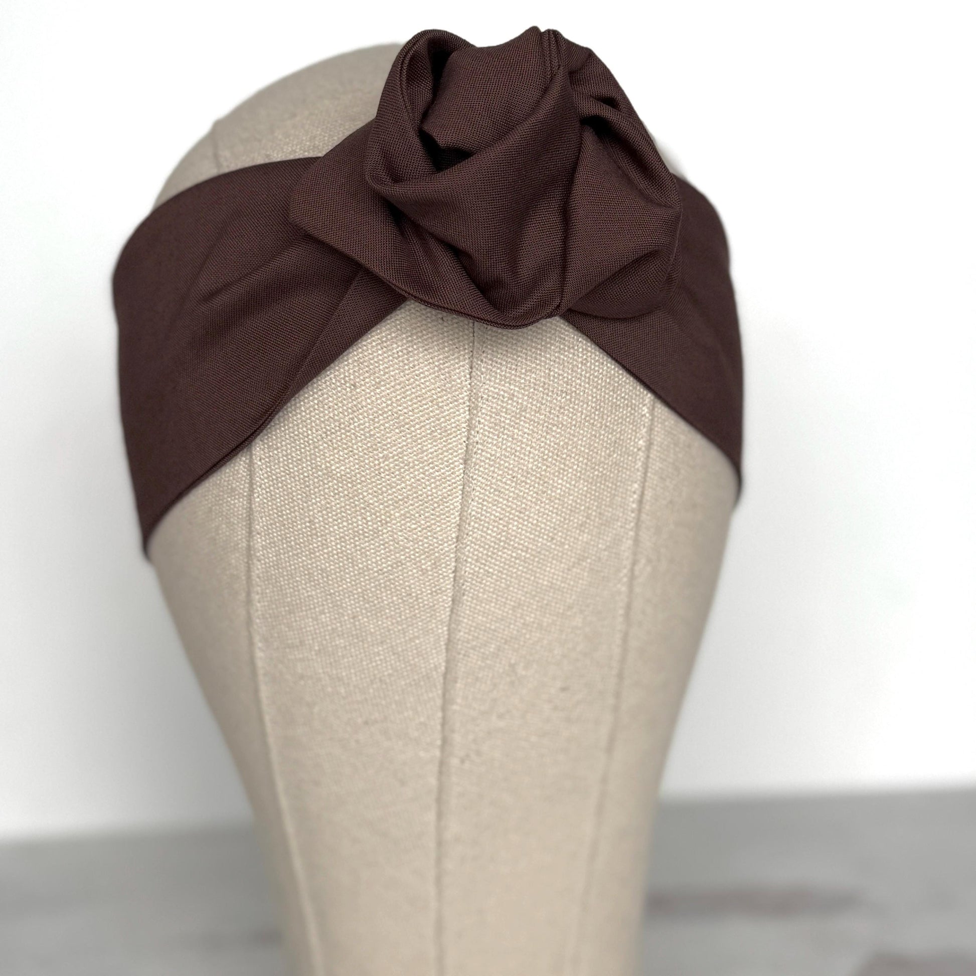 Mini Adjustable Wire Head Wrap, Brown Wired Headband, Bendable Fabric Head Wrap, Women Head Scarf, Gift Ideas Mom Wife Friend