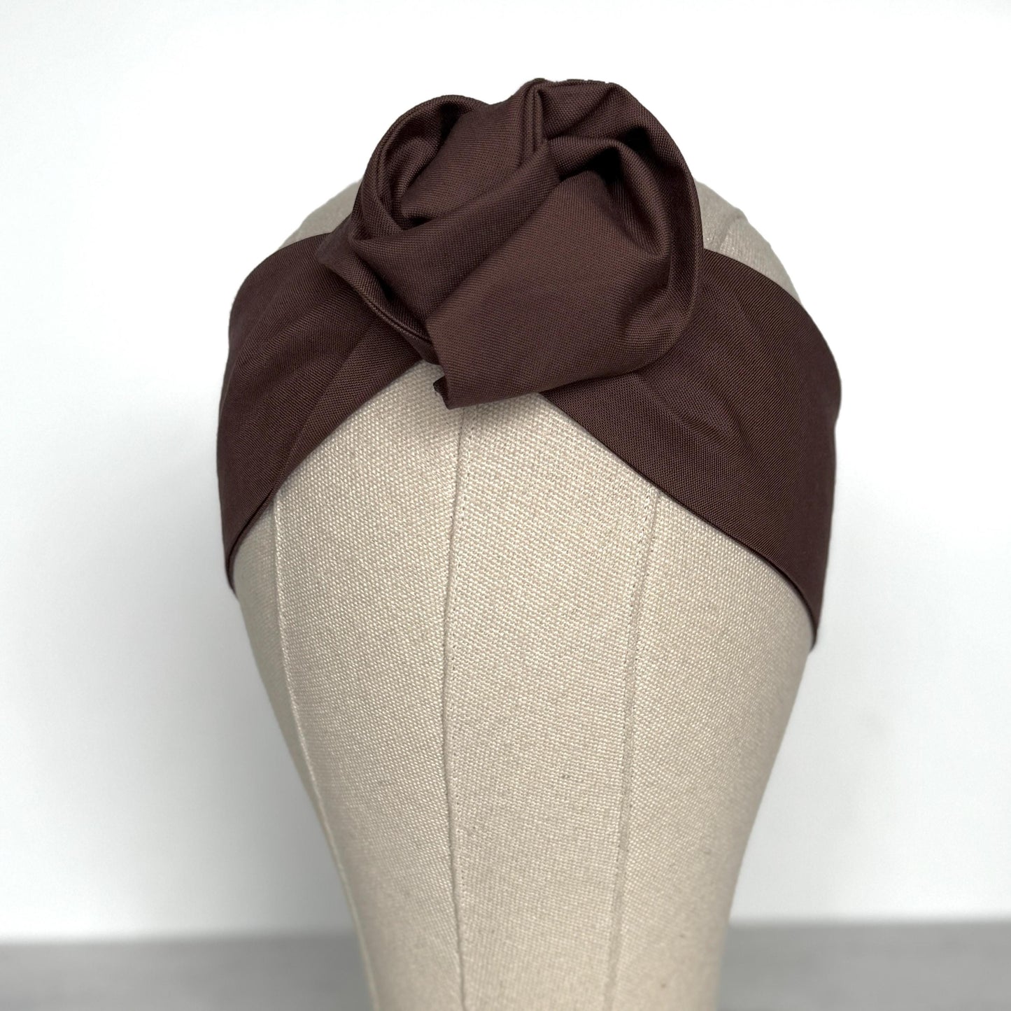 Mini Adjustable Wire Head Wrap, Brown Wired Headband, Bendable Fabric Head Wrap, Women Head Scarf, Gift Ideas Mom Wife Friend