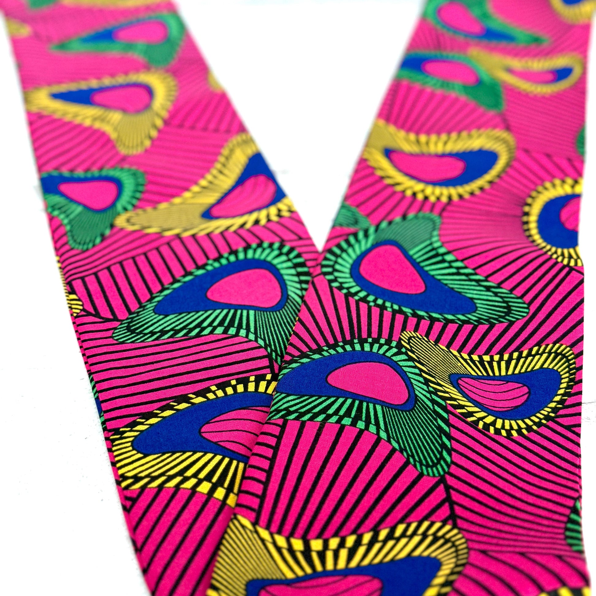 Extra Wide Adjustable Wire Headband African Print, Fuscia Yellow Purple Boho Wired Headband, Fabric Head Wrap, Turban, Gift for Her, Scarf
