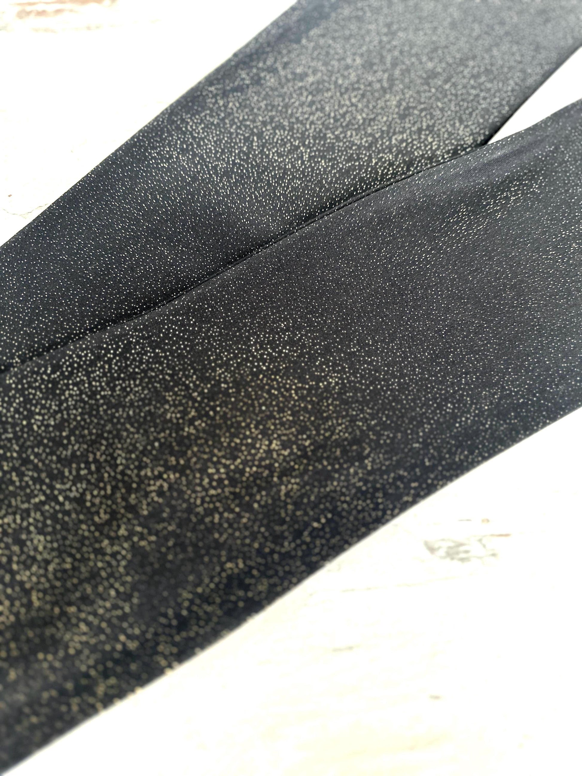 Extra Wide Bendable Wire Headband, Black & Gold Speckled Wired Head Wrap For Women, Adjustable Turban, Autumn Head Scarf