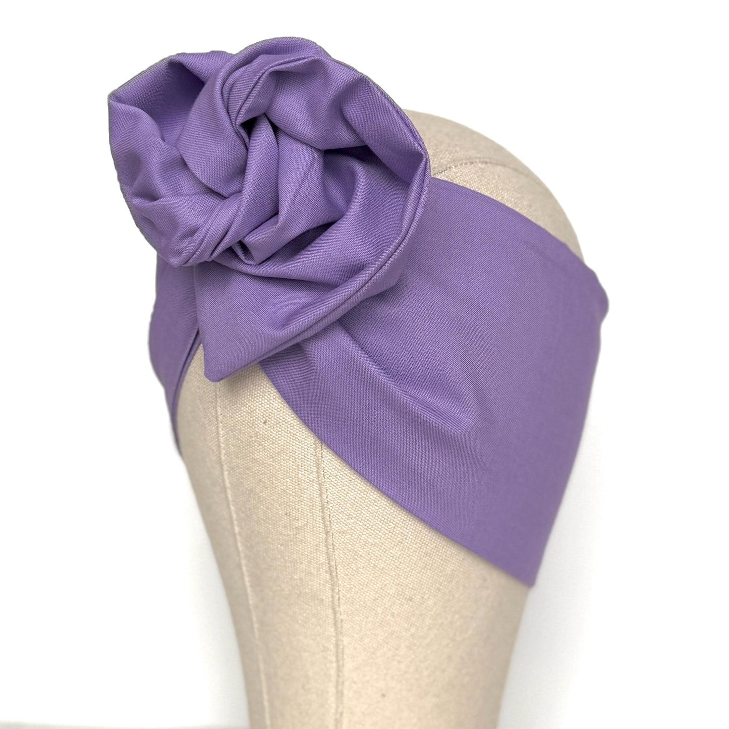 Extra Wide Adjustable Wire Headband, Light Purple Lilac Wired Head Wrap, Turban, Fashion Hair Accessories for Women