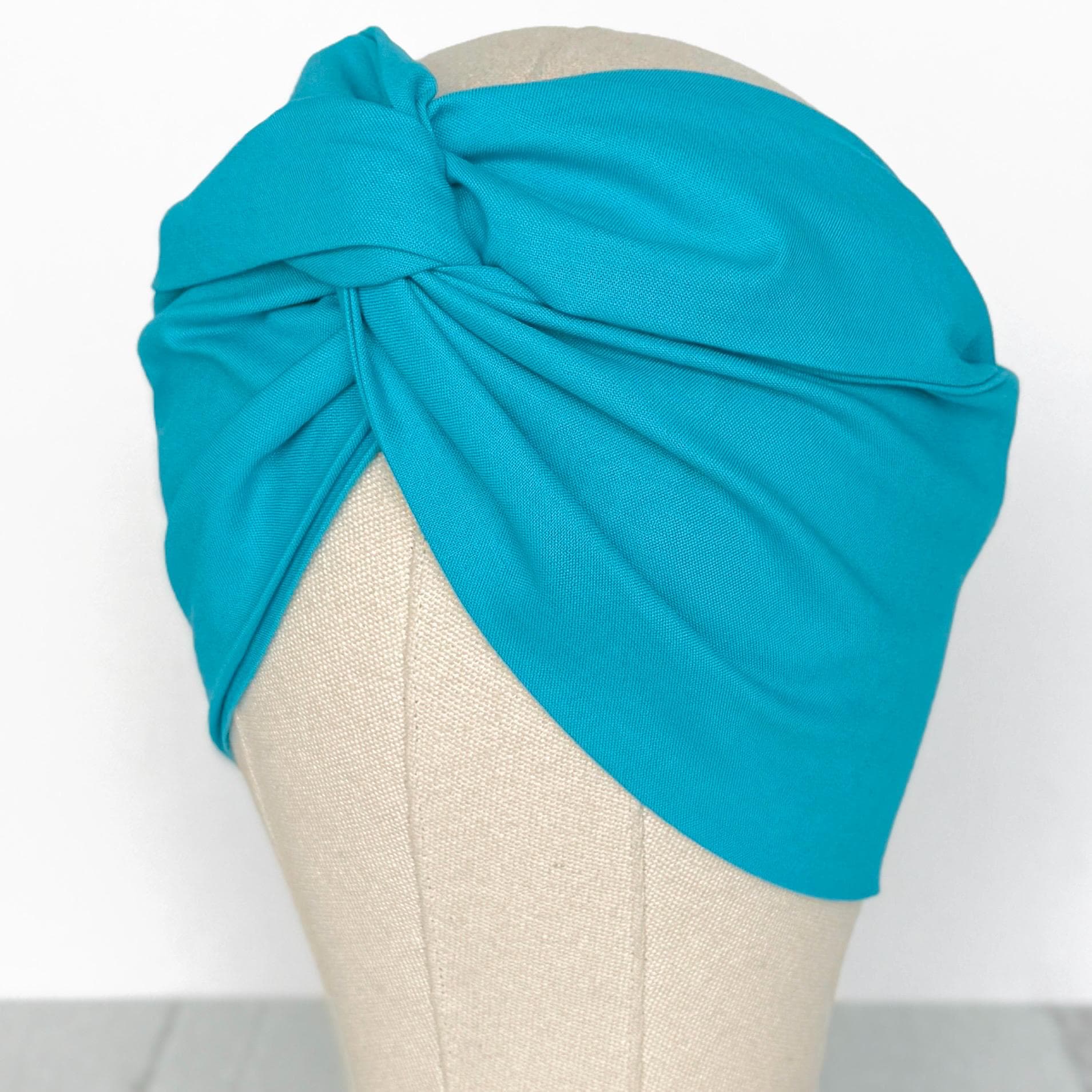 Extra Wide Adjustable Wire Headband, Teal Wired Head Wrap, Turban, Fall Fashion Hair Accessories for Women