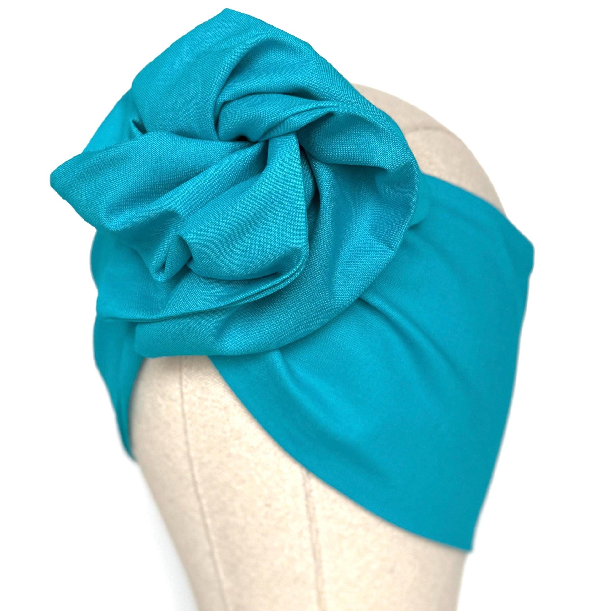 Extra Wide Adjustable Wire Headband, Teal Wired Head Wrap, Turban, Fall Fashion Hair Accessories for Women