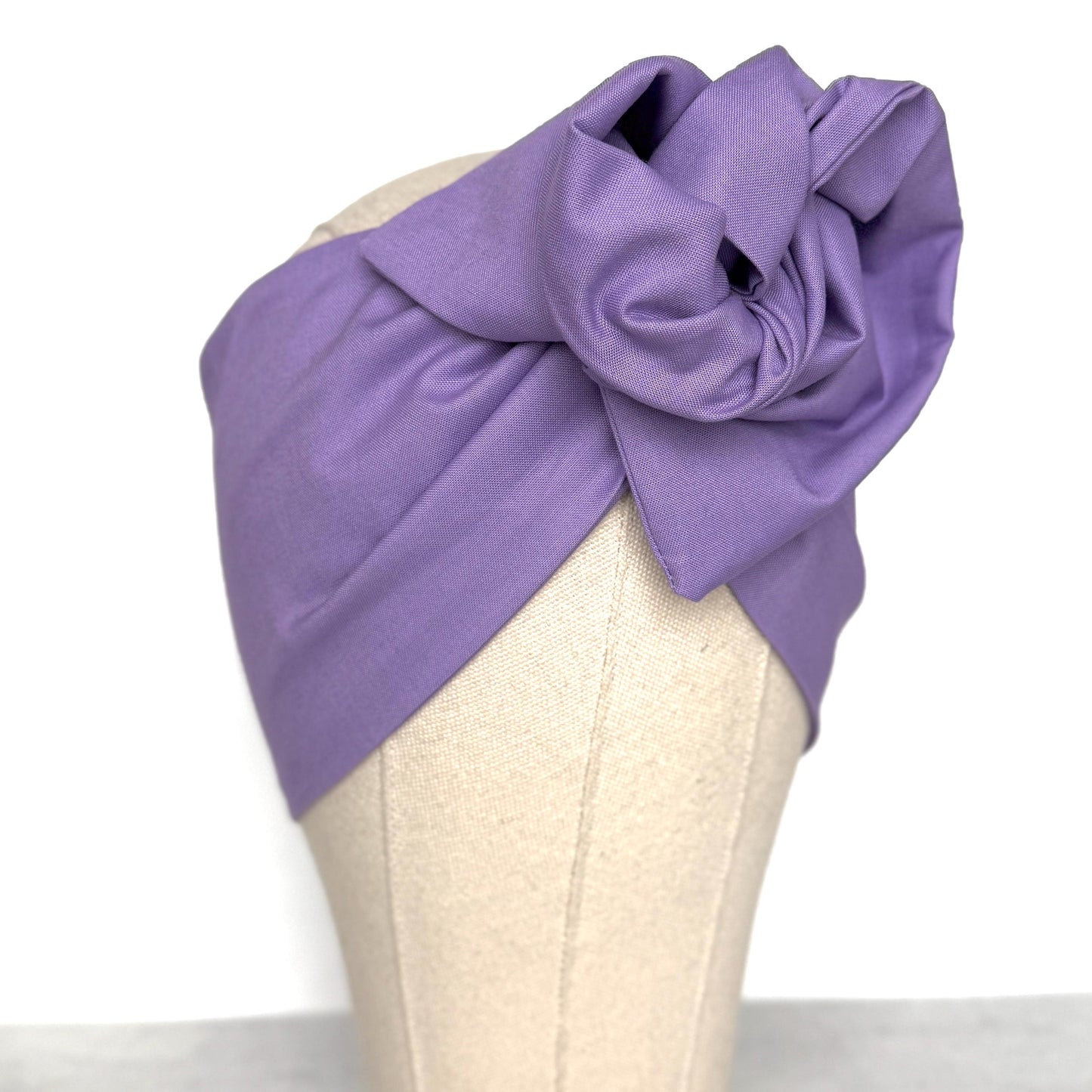 Extra Wide Adjustable Wire Headband, Light Purple Lilac Wired Head Wrap, Turban, Fashion Hair Accessories for Women