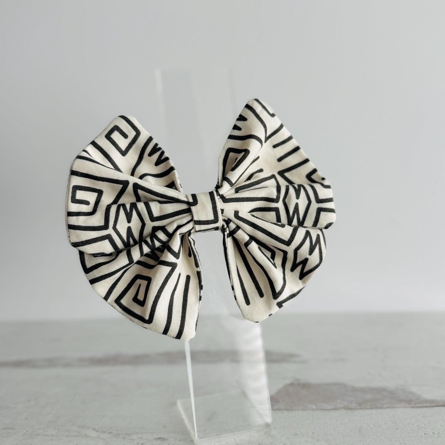 Large Pinwheel Hair Bow, Statement Bow, Boho Tribal Print Hair Clip, Barrette Hair Piece For Girls